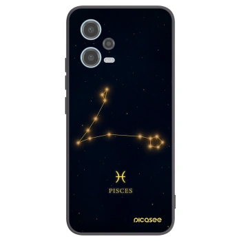 Picasee crna silikonska maskica za Xiaomi Redmi Note 12 5G - PISCES