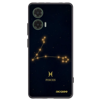 Picasee crna silikonska maskica za Motorola Moto G35 5G - PISCES