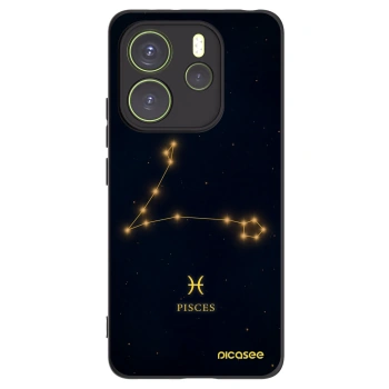 Picasee crna silikonska maskica za Xiaomi Redmi Note 14 4G - PISCES