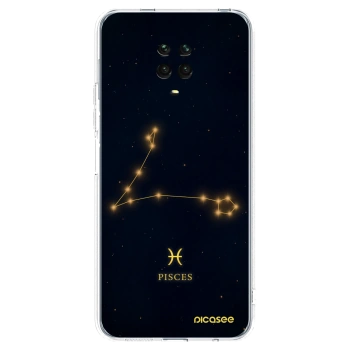Picasee silikonska prozirna maskica za Xiaomi Redmi Note 9S - PISCES