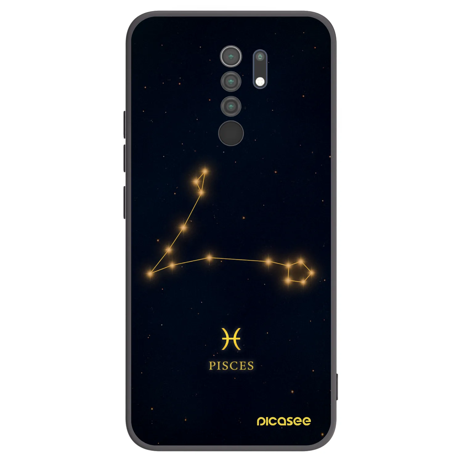 Picasee crna silikonska maskica za Xiaomi Redmi 9 - PISCES