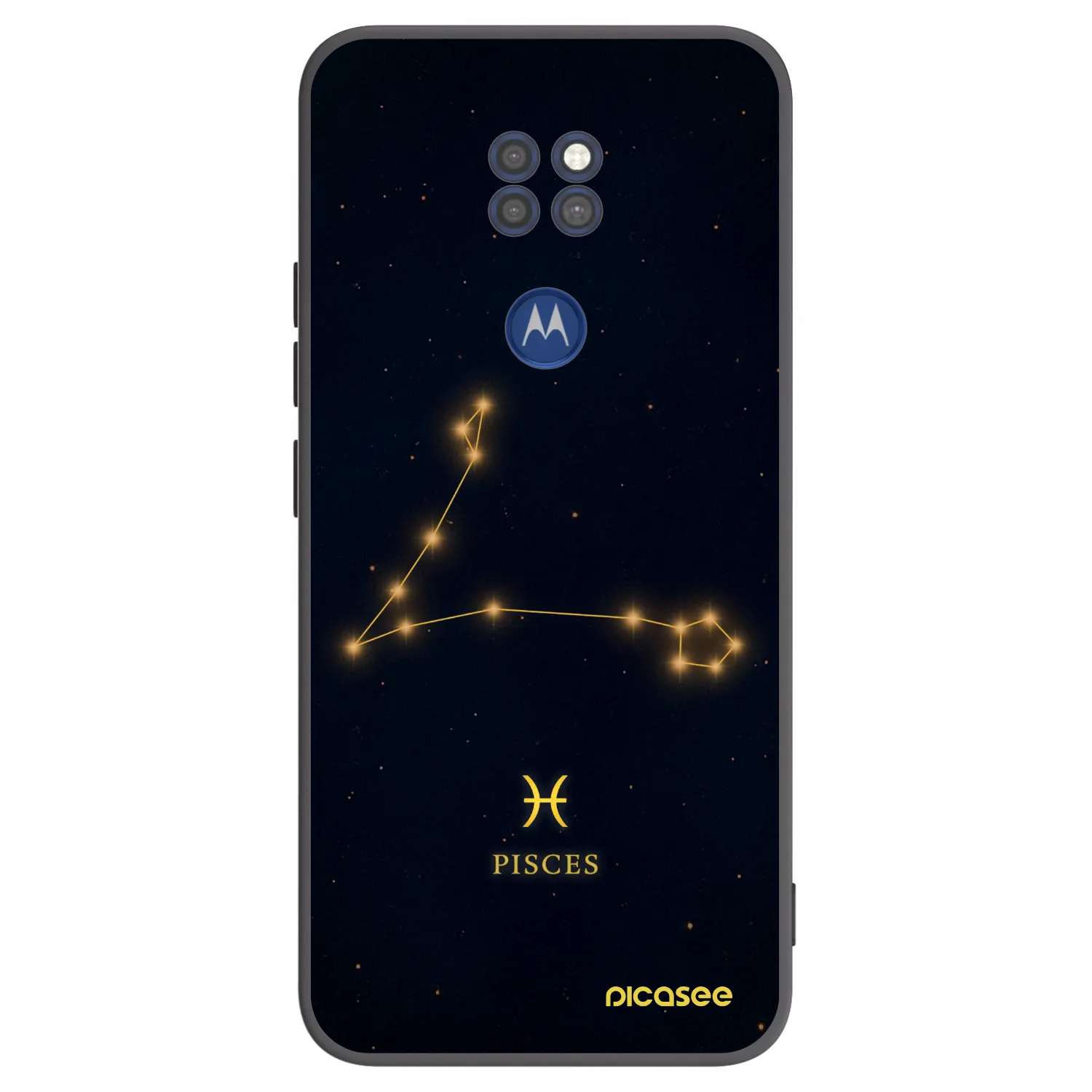 Picasee crna silikonska maskica za Motorola Moto G9 Play - PISCES