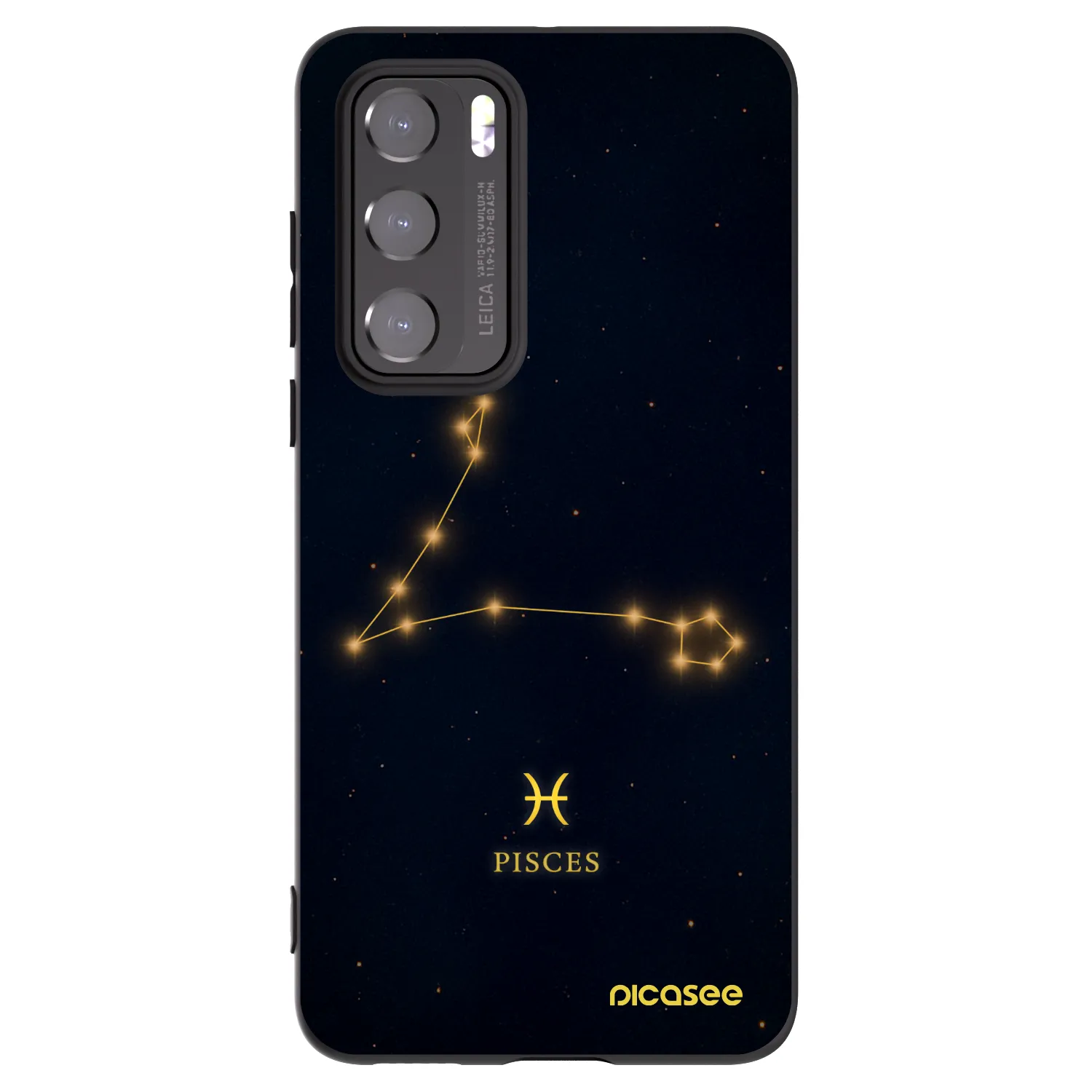 Picasee crna silikonska maskica za Huawei P40 - PISCES