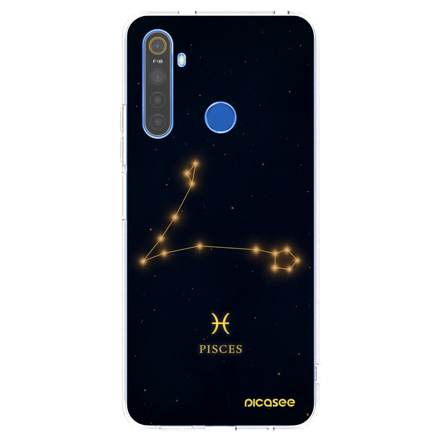 Picasee silikonska prozirna maskica za Realme 5 - PISCES