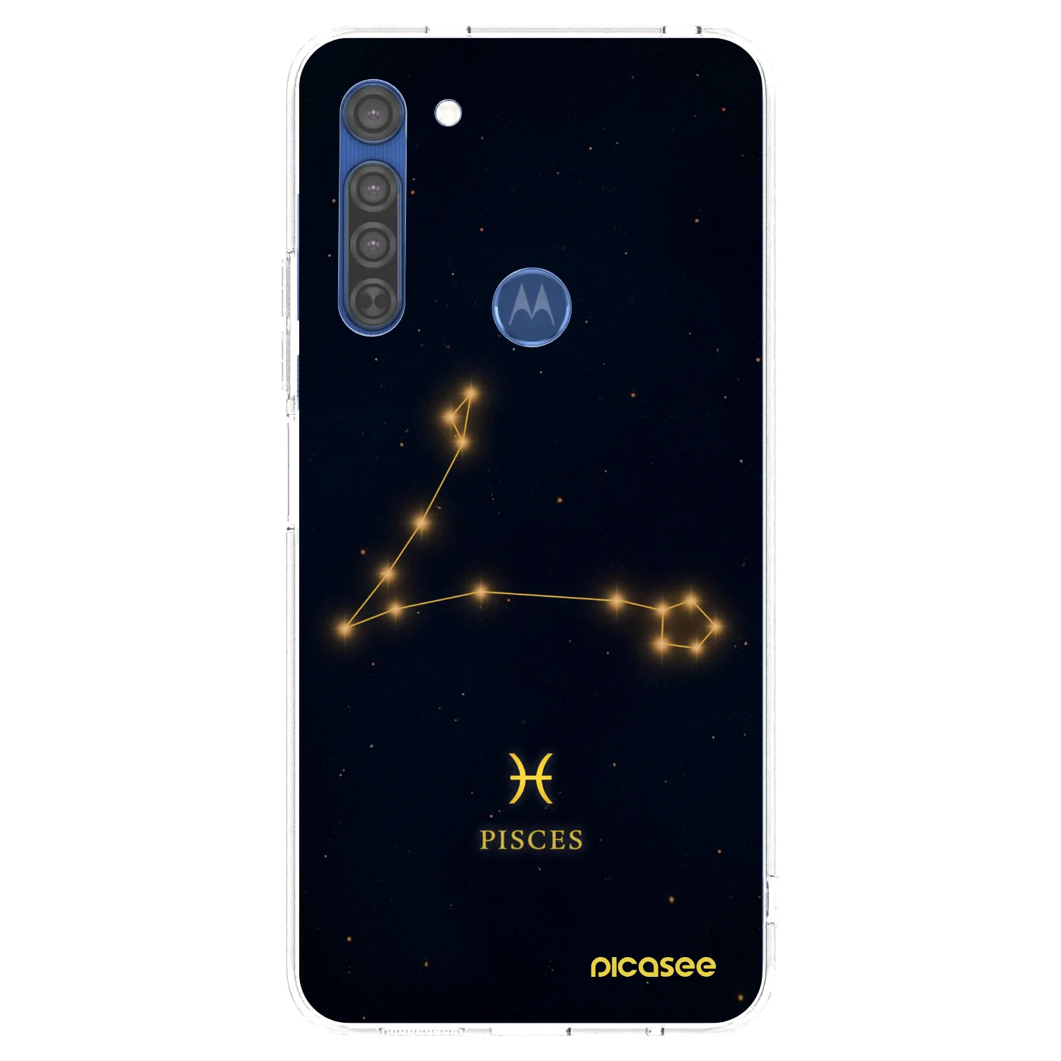 Picasee silikonska prozirna maskica za Motorola Moto G8 - PISCES