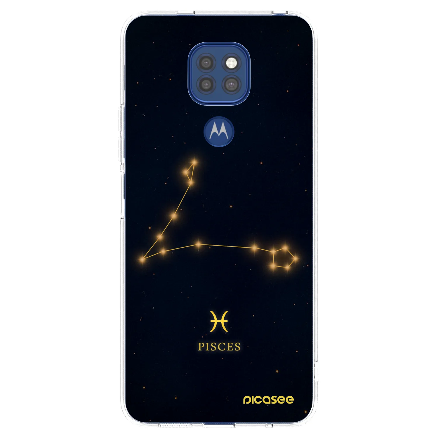 Picasee silikonska prozirna maskica za Motorola Moto G9 Play - PISCES