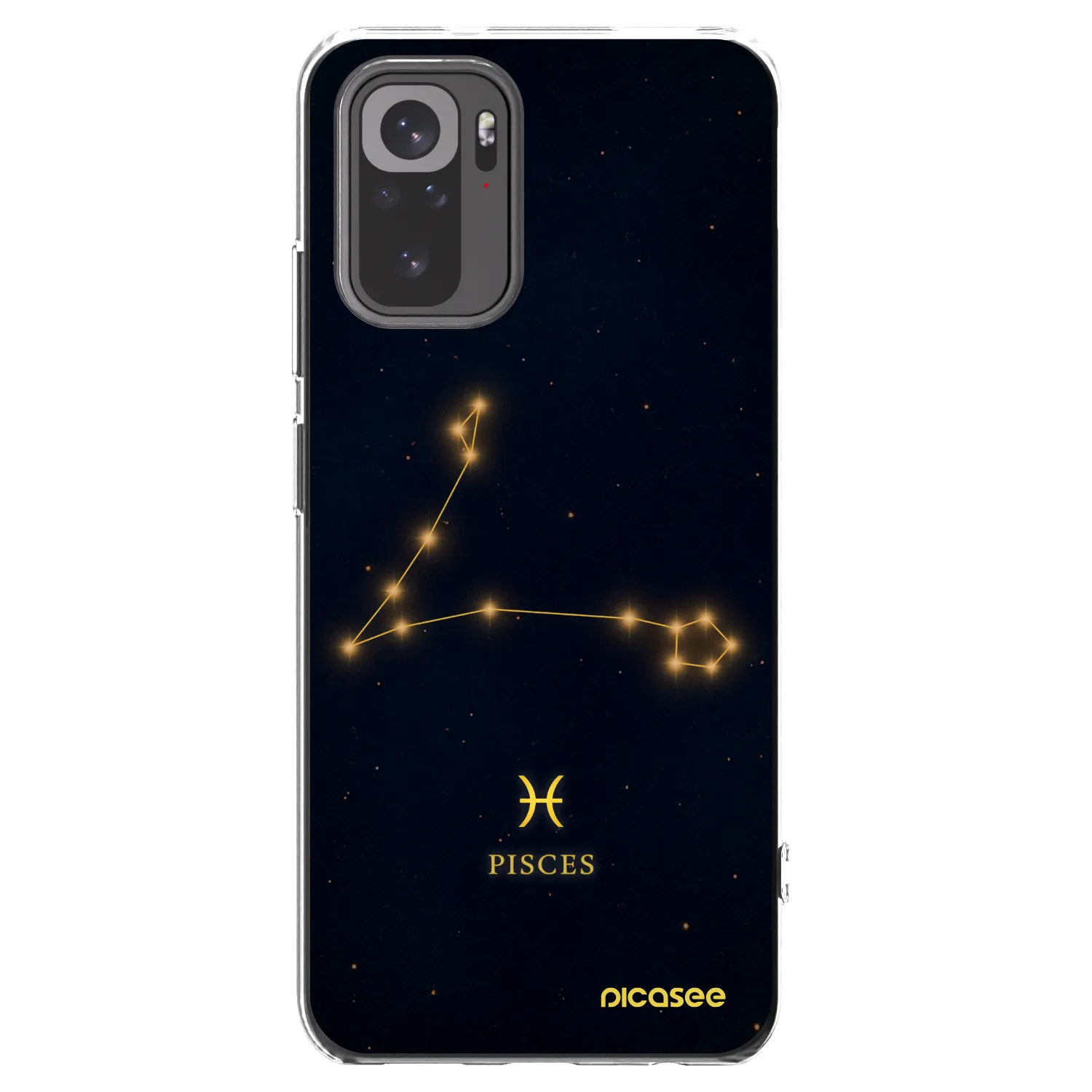Picasee silikonska prozirna maskica za Xiaomi Redmi Note 10S - PISCES