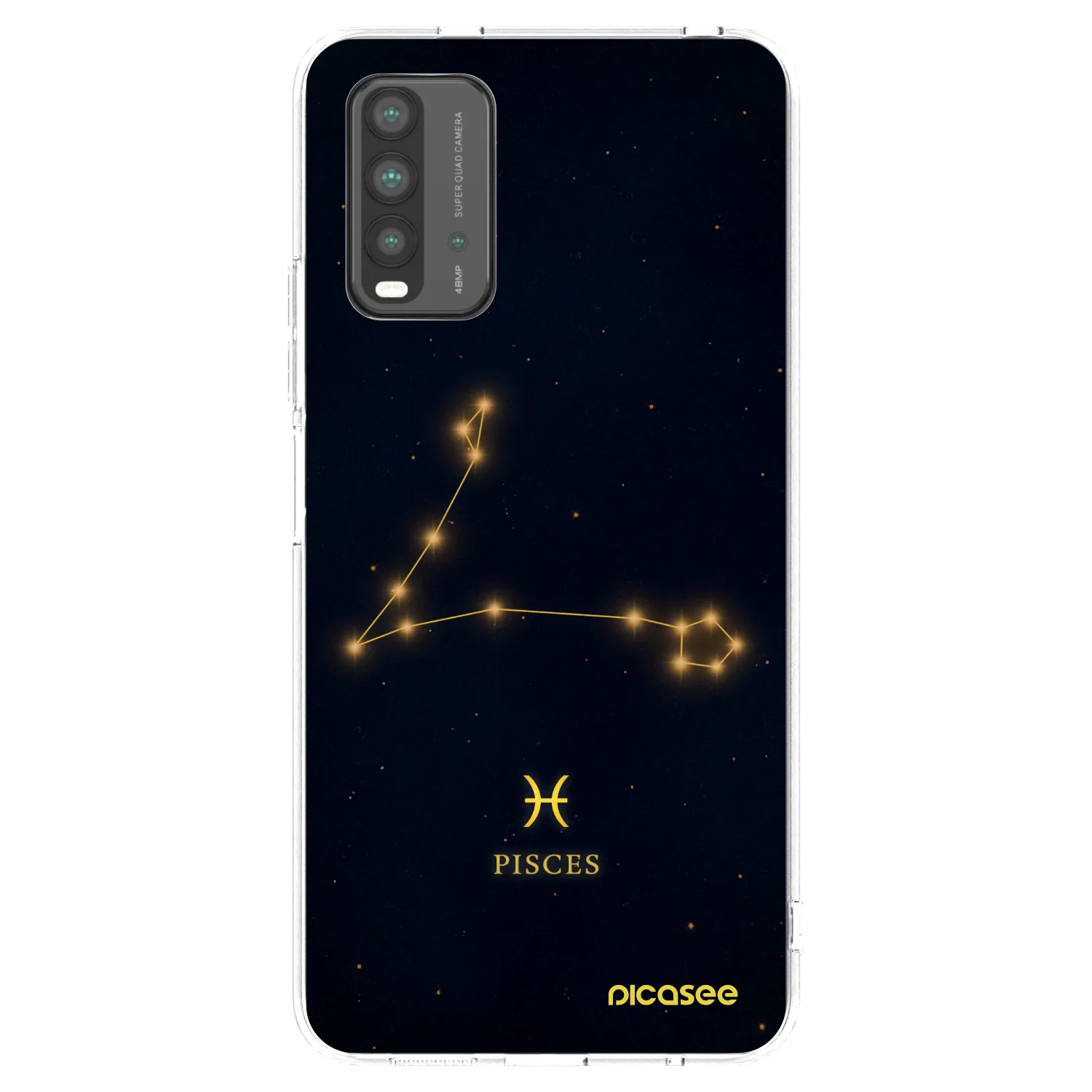 Picasee crna silikonska maskica za Xiaomi Redmi 9T - PISCES
