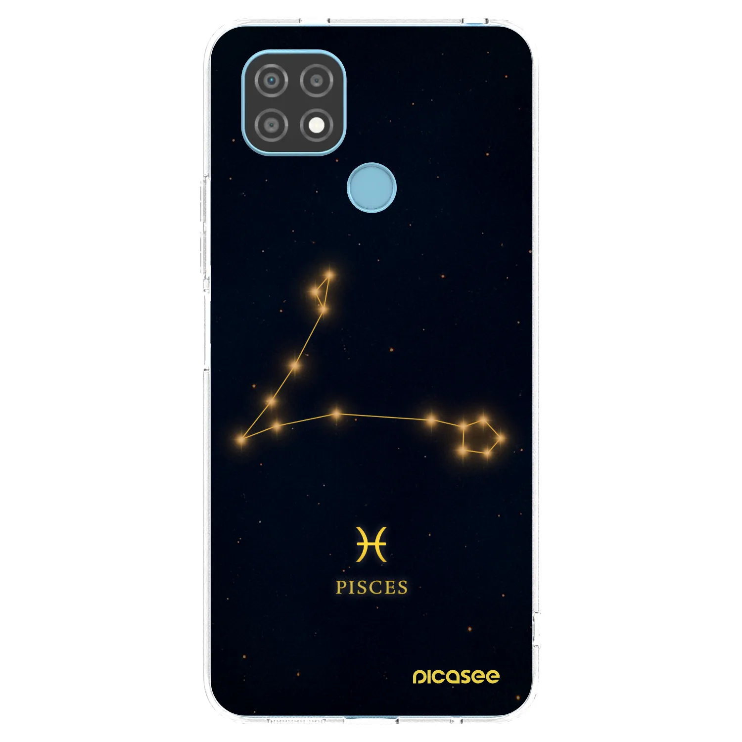 Picasee silikonska prozirna maskica za Realme C21 - PISCES