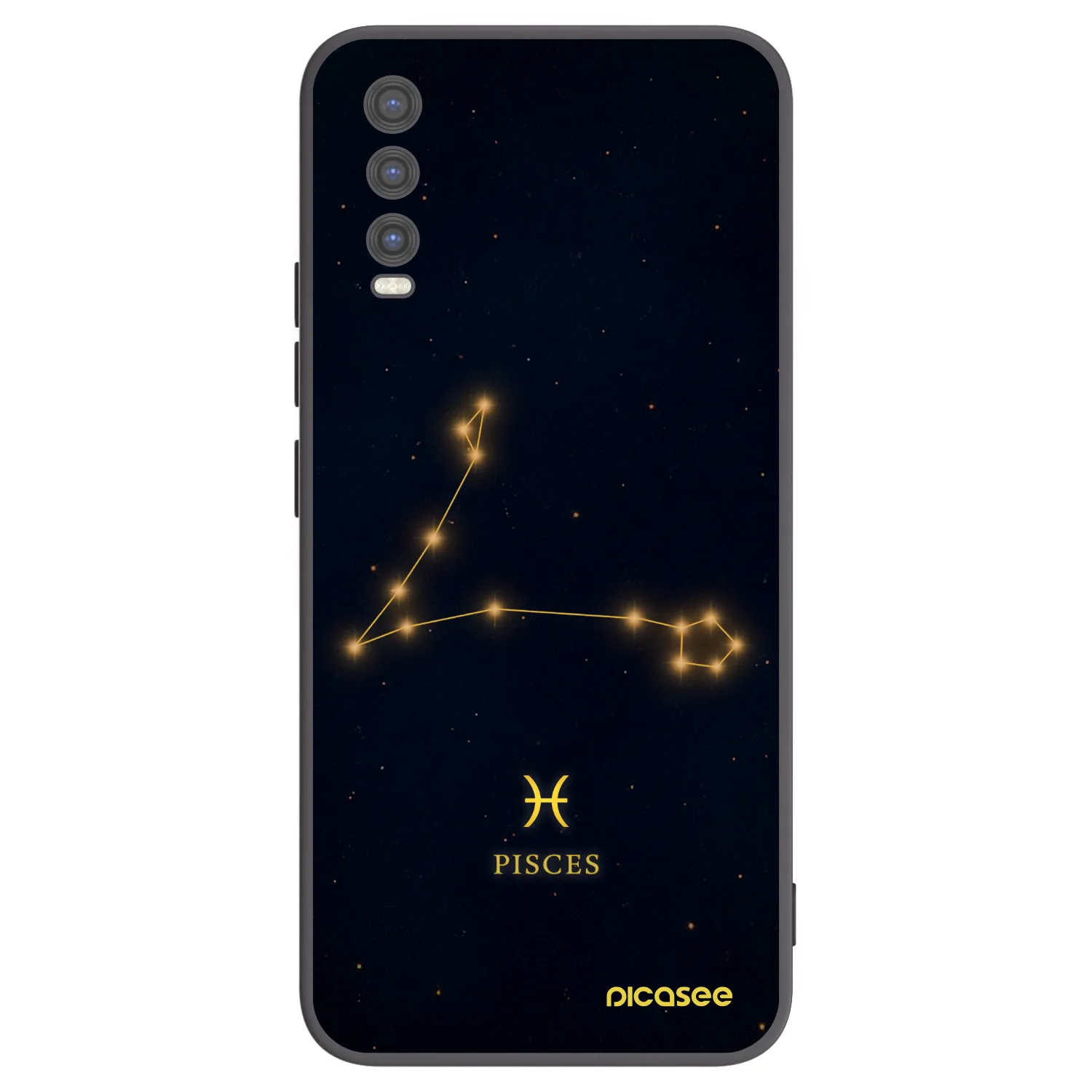 Picasee crna silikonska maskica za Vivo Y20s - PISCES