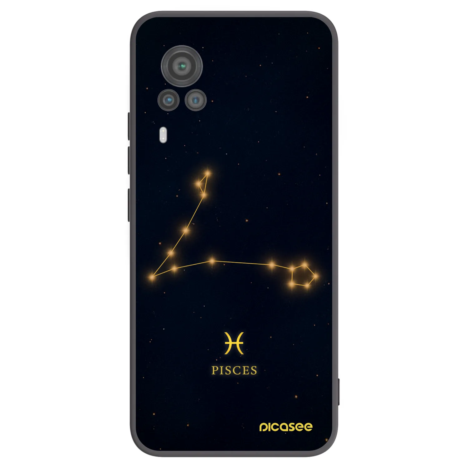 Picasee crna silikonska maskica za Vivo X60 Pro 5G - PISCES