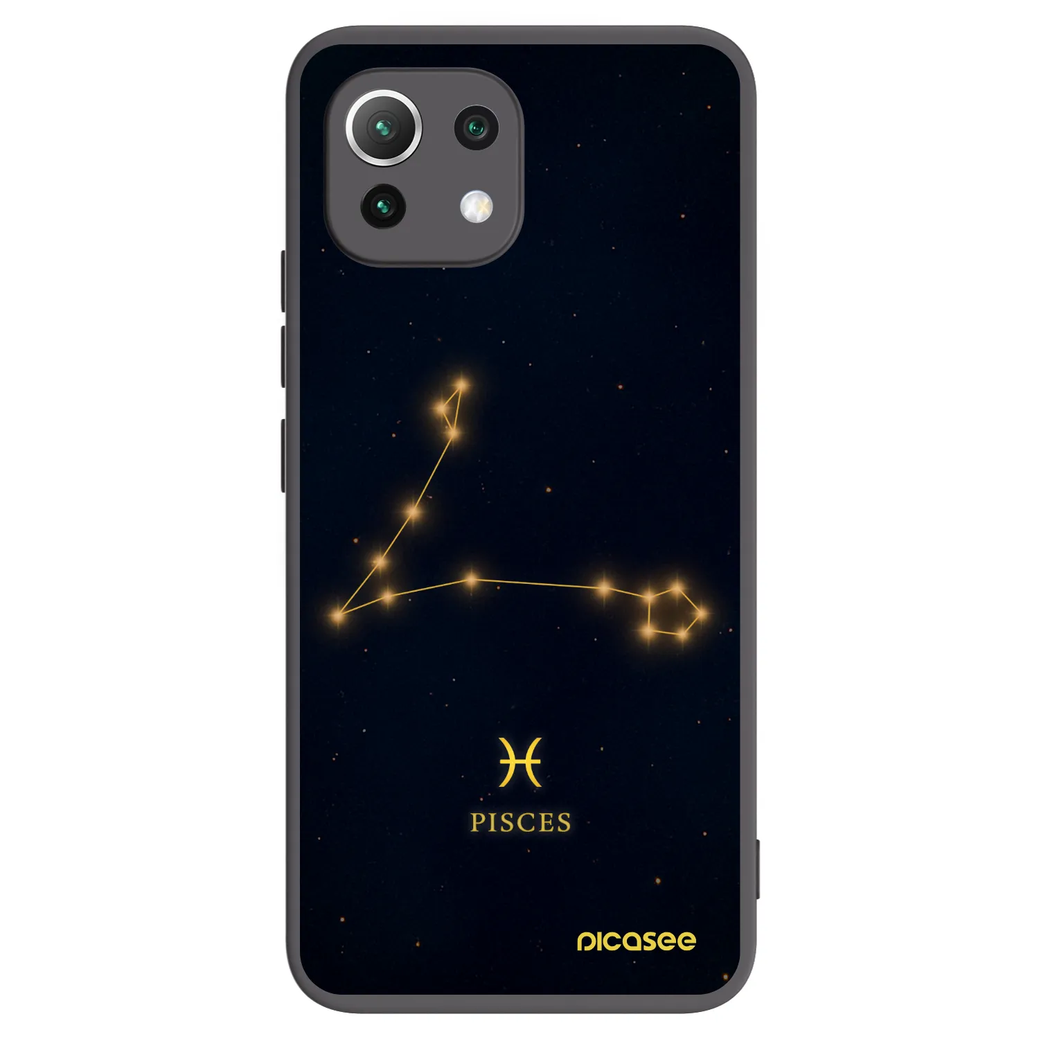 Picasee crna silikonska maskica za Xiaomi 11 Lite 5G NE - PISCES