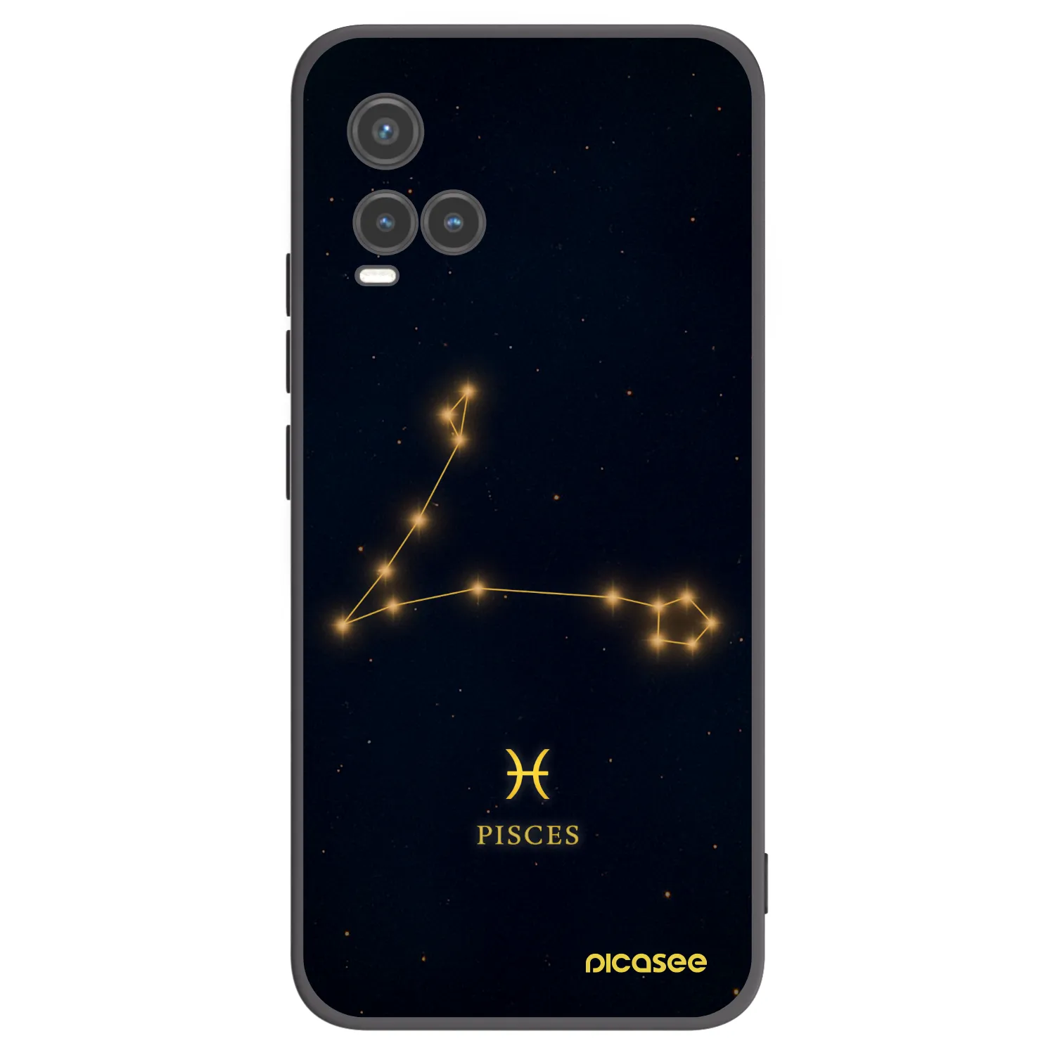 Picasee crna silikonska maskica za Vivo Y33s - PISCES
