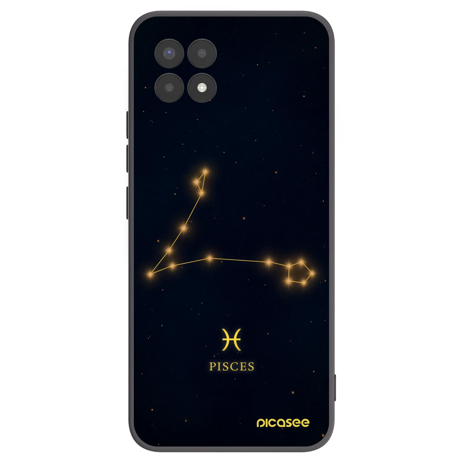 Picasee crna silikonska maskica za Realme 8i - PISCES