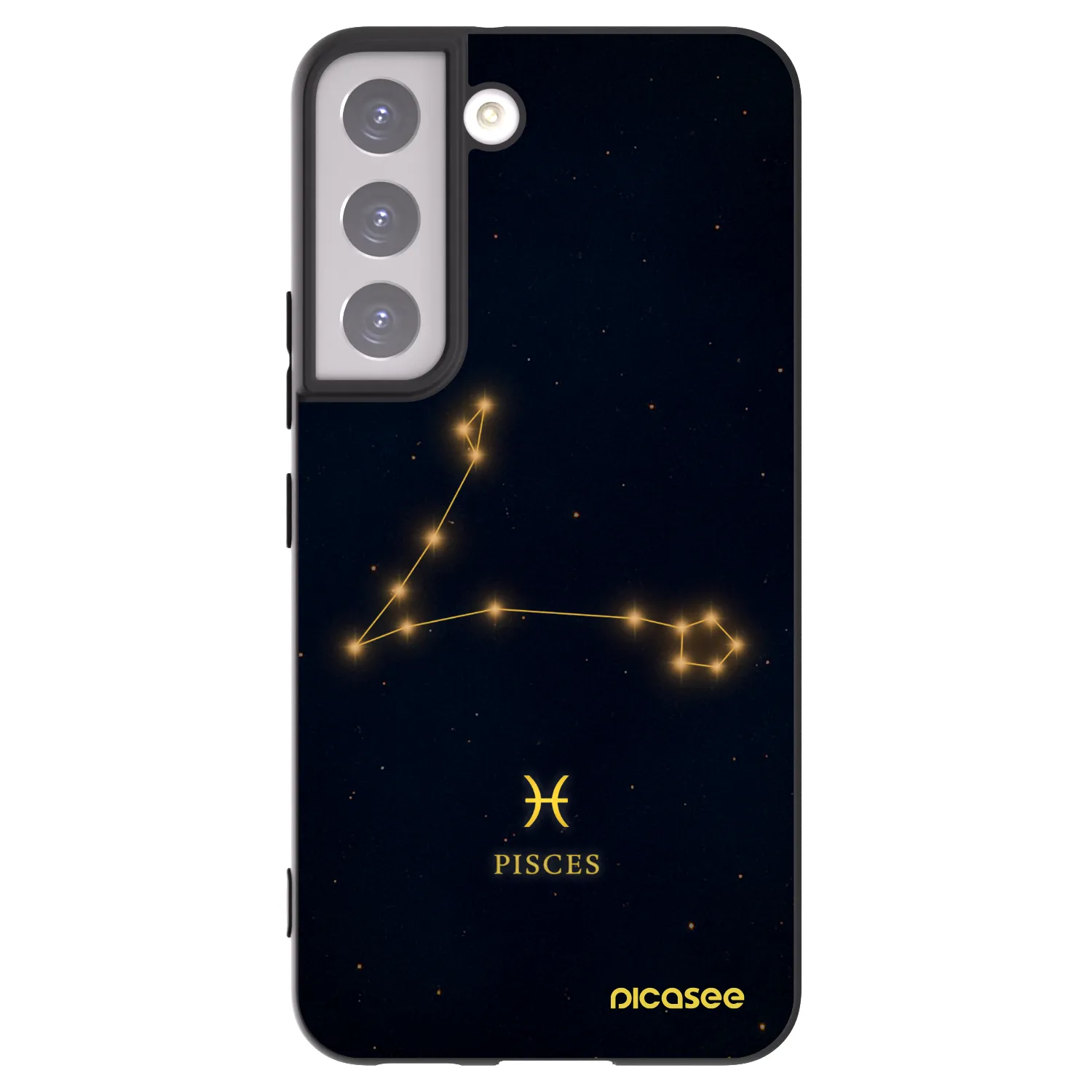 Picasee crna silikonska maskica za Samsung Galaxy S22 5G - PISCES