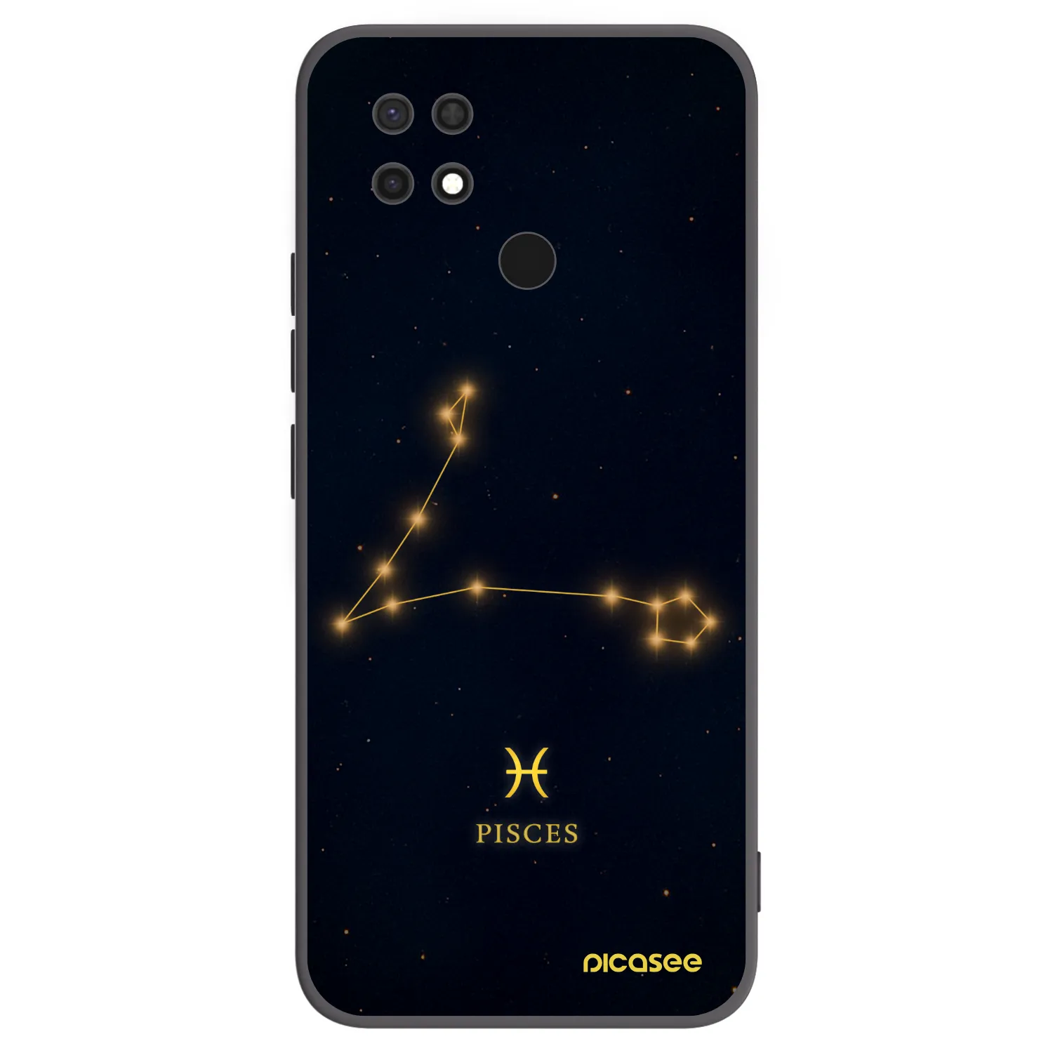 Picasee crna silikonska maskica za Xiaomi Redmi 10C - PISCES