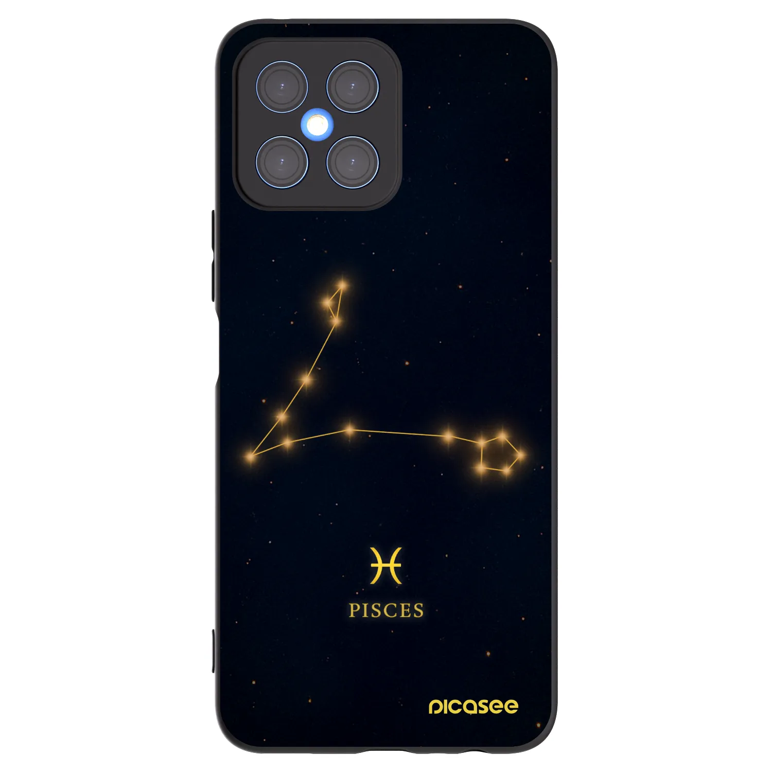 Picasee crna silikonska maskica za Honor X8 4G - PISCES