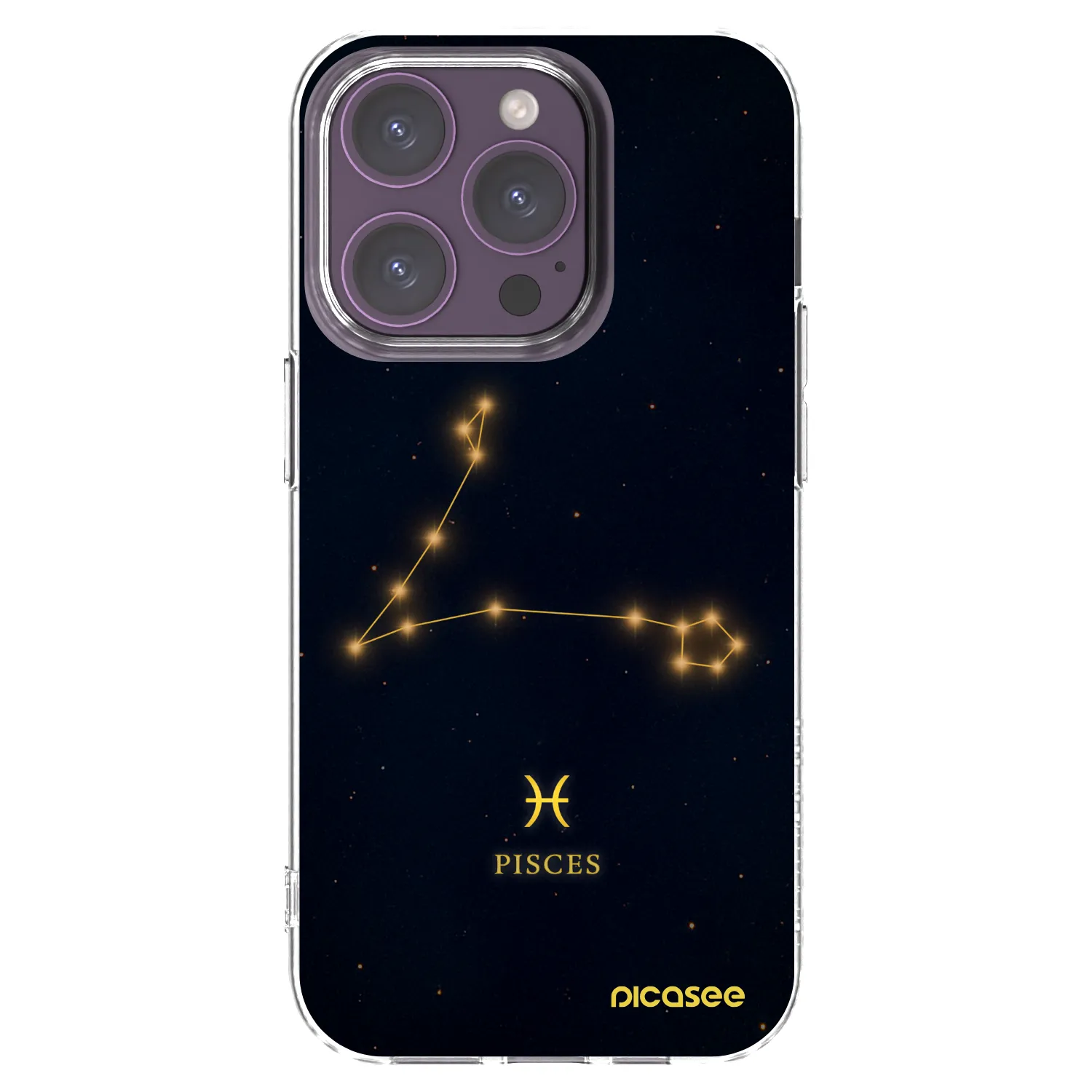 Picasee silikonska prozirna maskica za Apple iPhone 14 Pro - PISCES