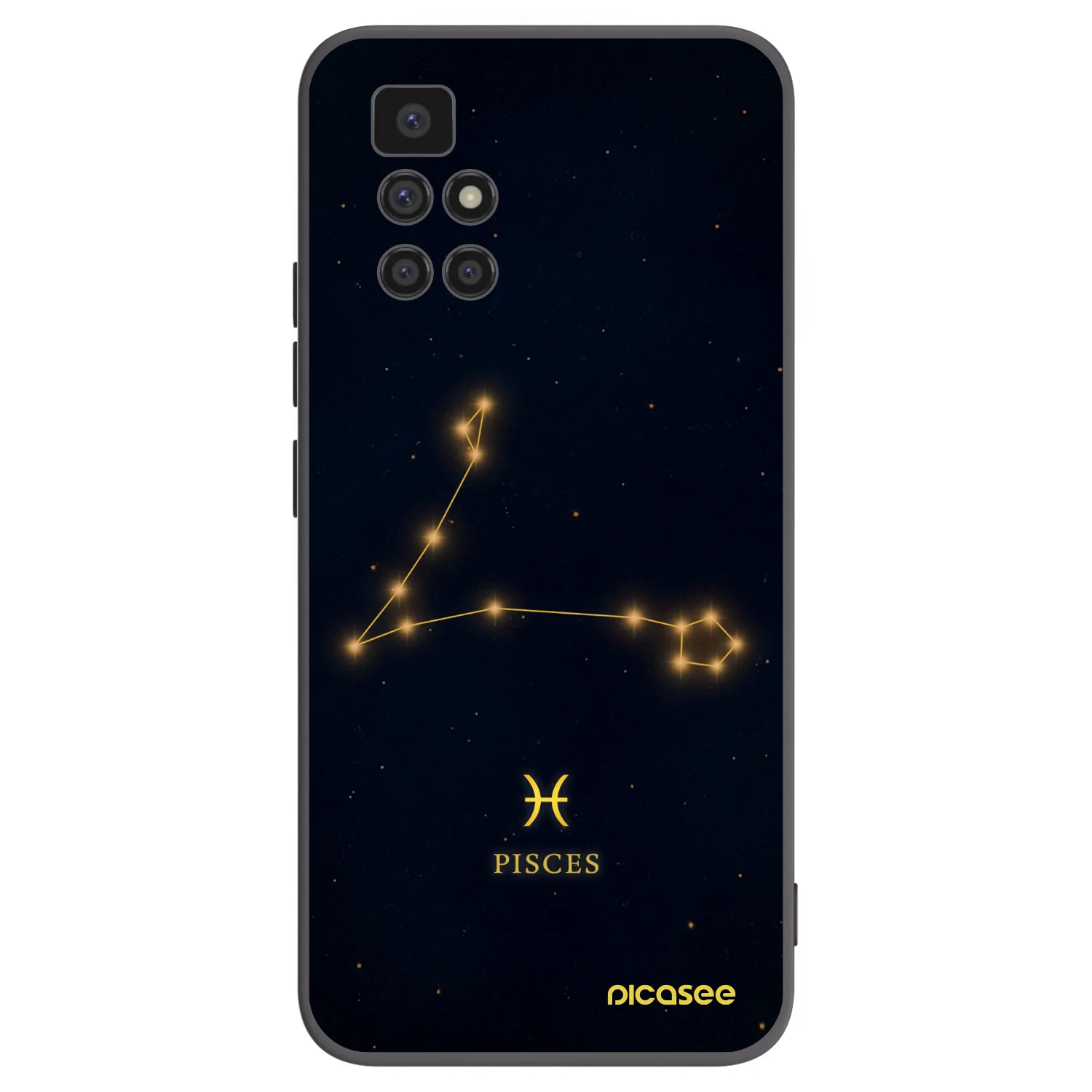 Picasee crna silikonska maskica za Xiaomi Redmi 10 (2022) - PISCES