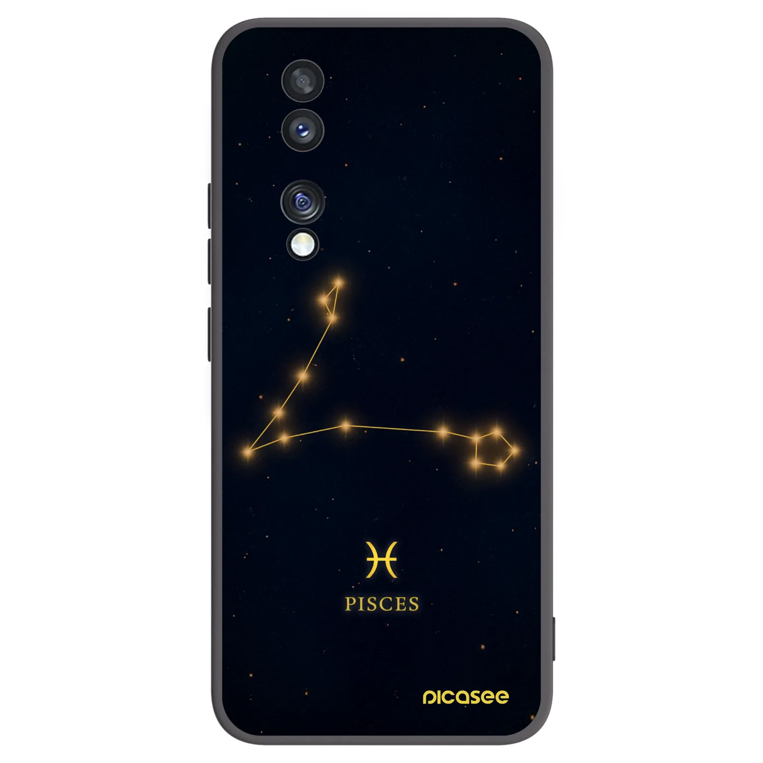Picasee crna silikonska maskica za Honor 70 - PISCES
