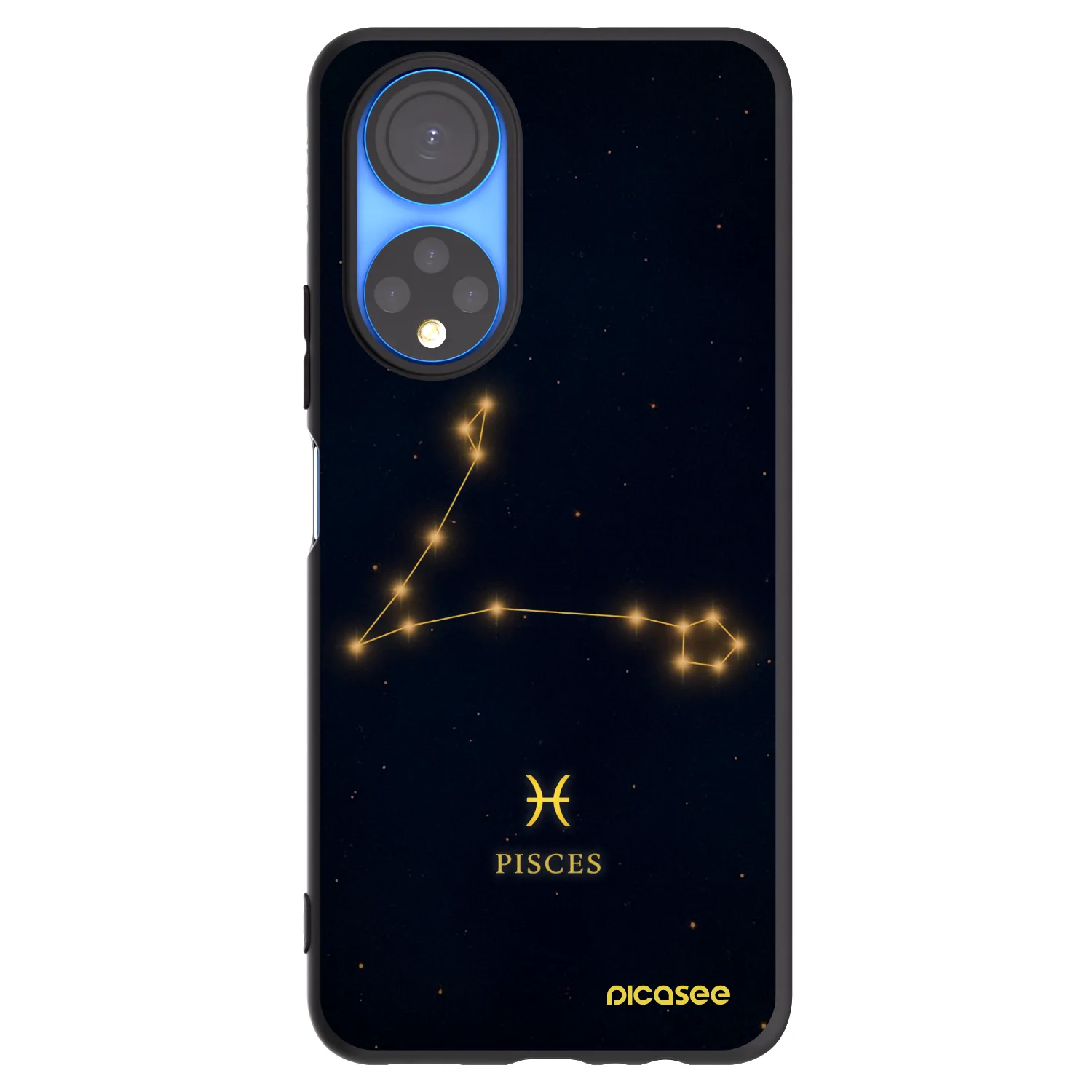 Picasee crna silikonska maskica za Honor X7 - PISCES