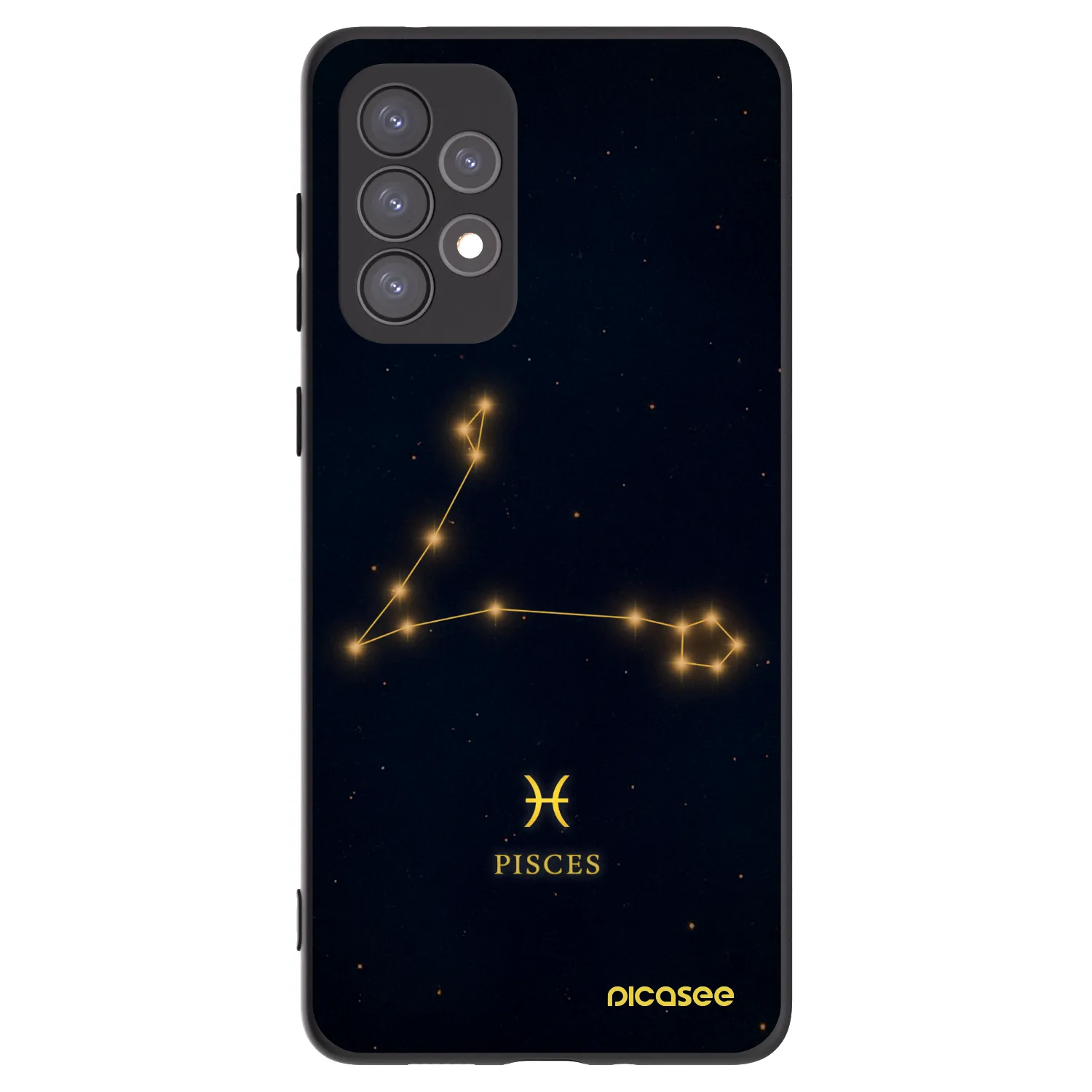 Picasee crna silikonska maskica za Samsung Galaxy A73 5G - PISCES