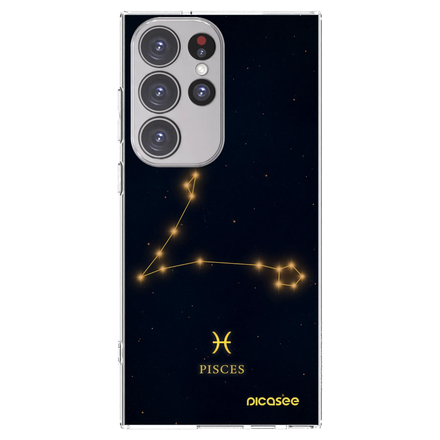 Picasee silikonska prozirna maskica za Samsung Galaxy S23 Ultra 5G - PISCES