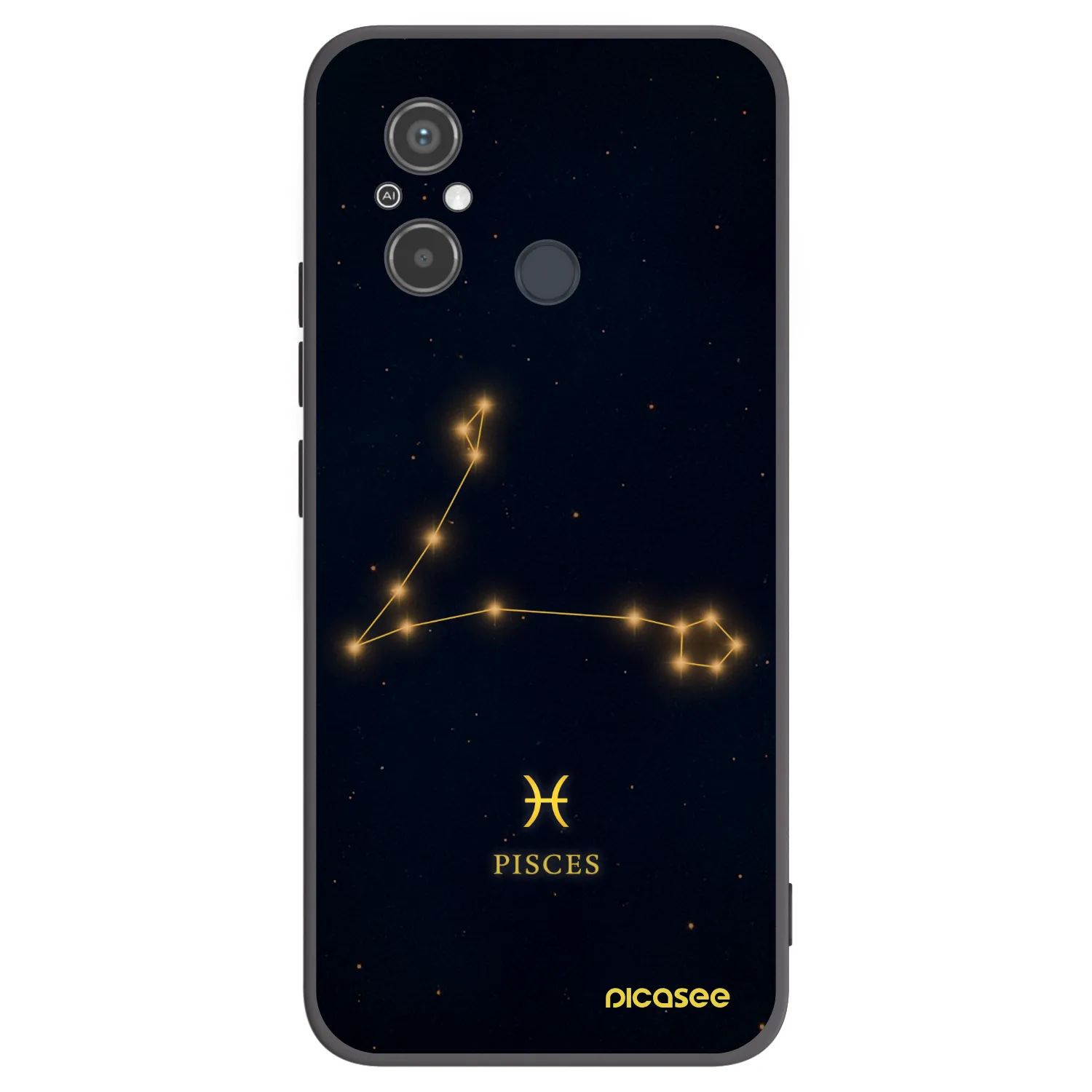Picasee crna silikonska maskica za Xiaomi Redmi 12C - PISCES