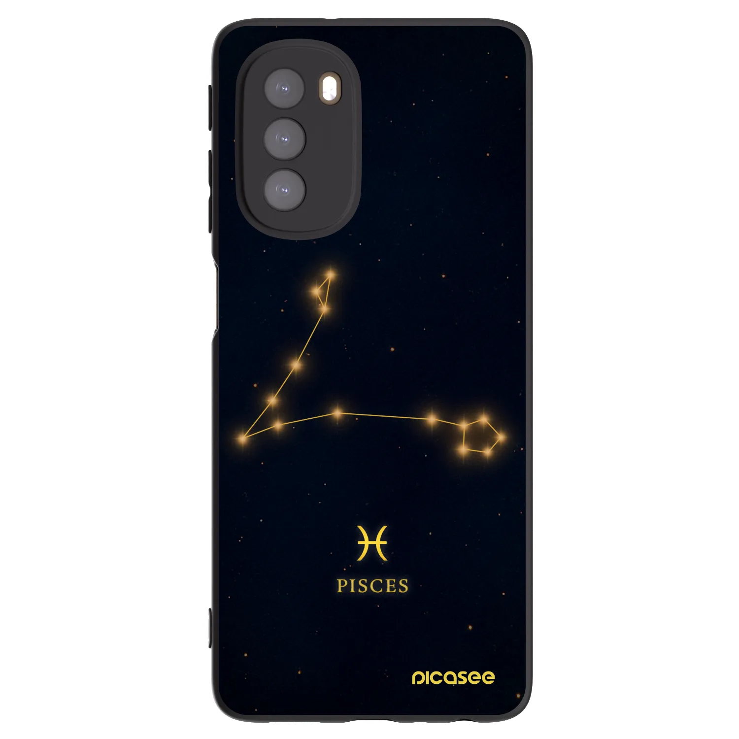 Picasee crna silikonska maskica za Motorola Moto G51 - PISCES