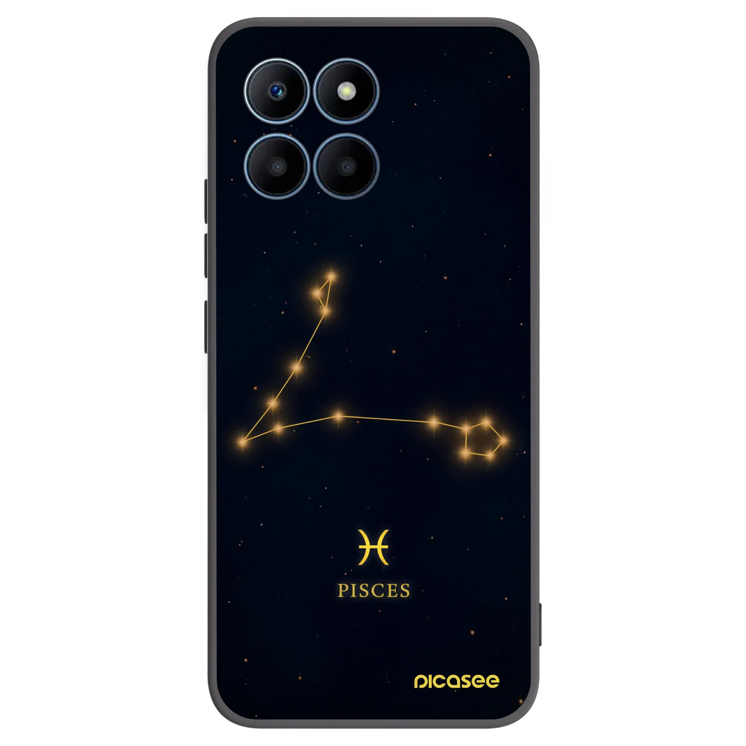 Picasee crna silikonska maskica za Honor 70 Lite - PISCES