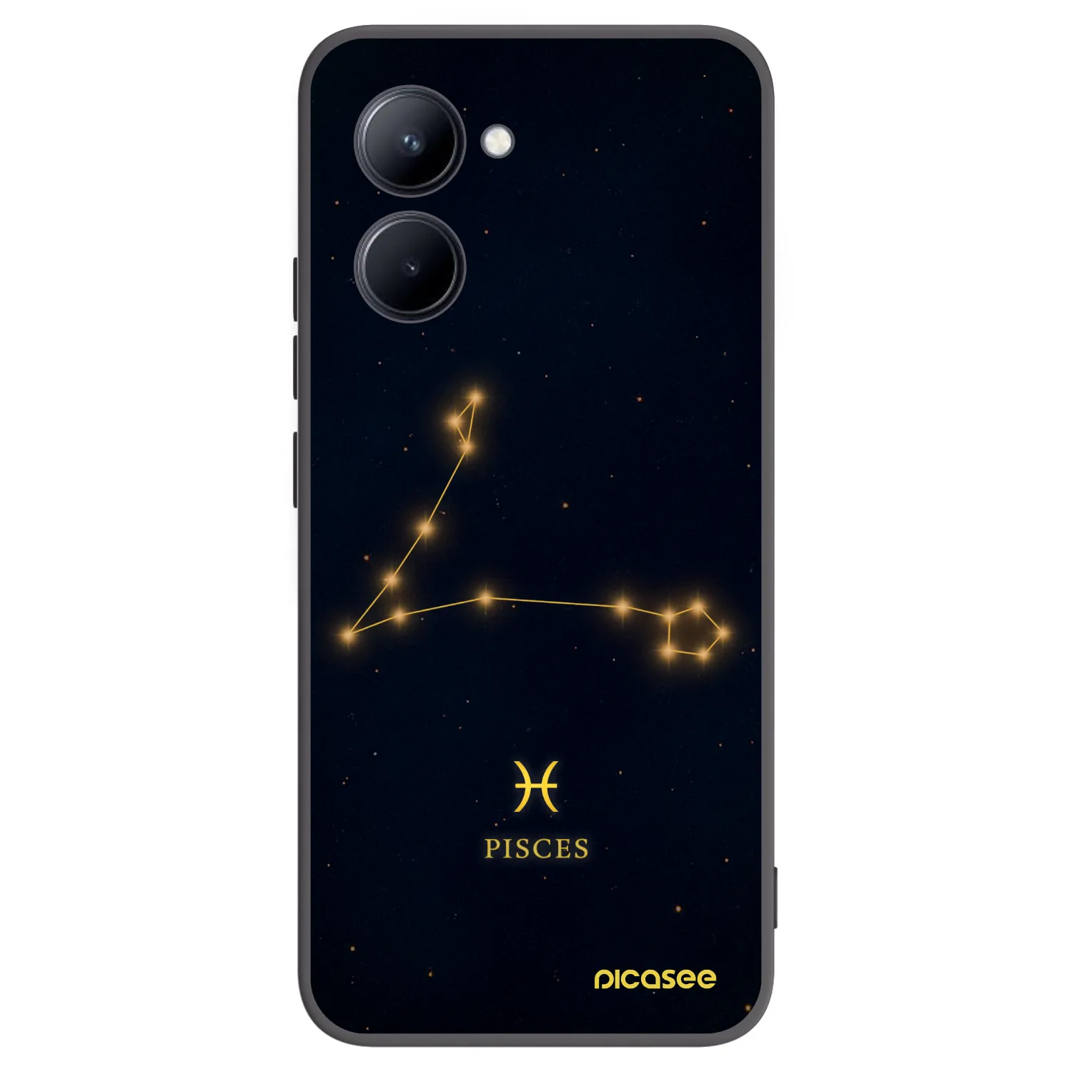 Picasee crna silikonska maskica za Realme C33 (2023) - PISCES