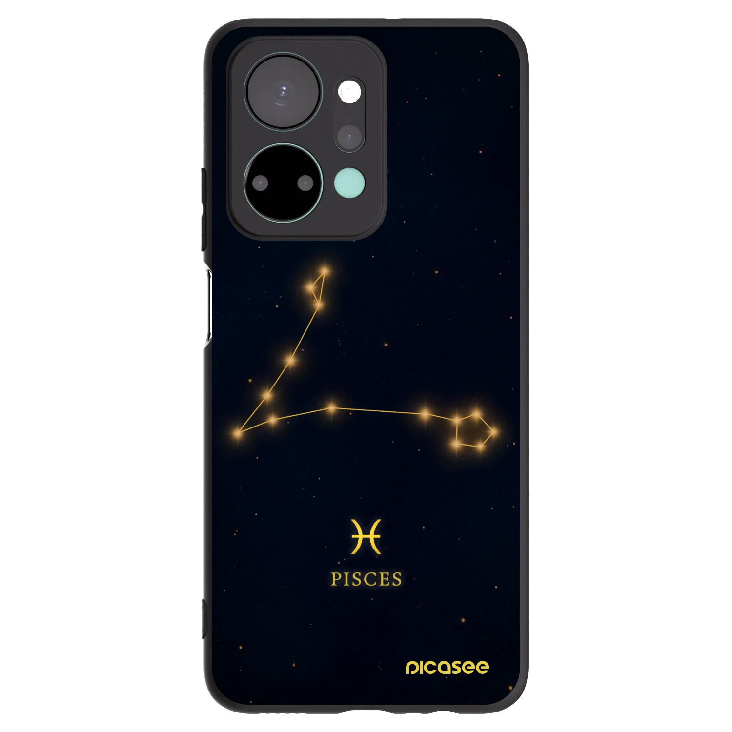 Picasee crna silikonska maskica za Honor X7a - PISCES