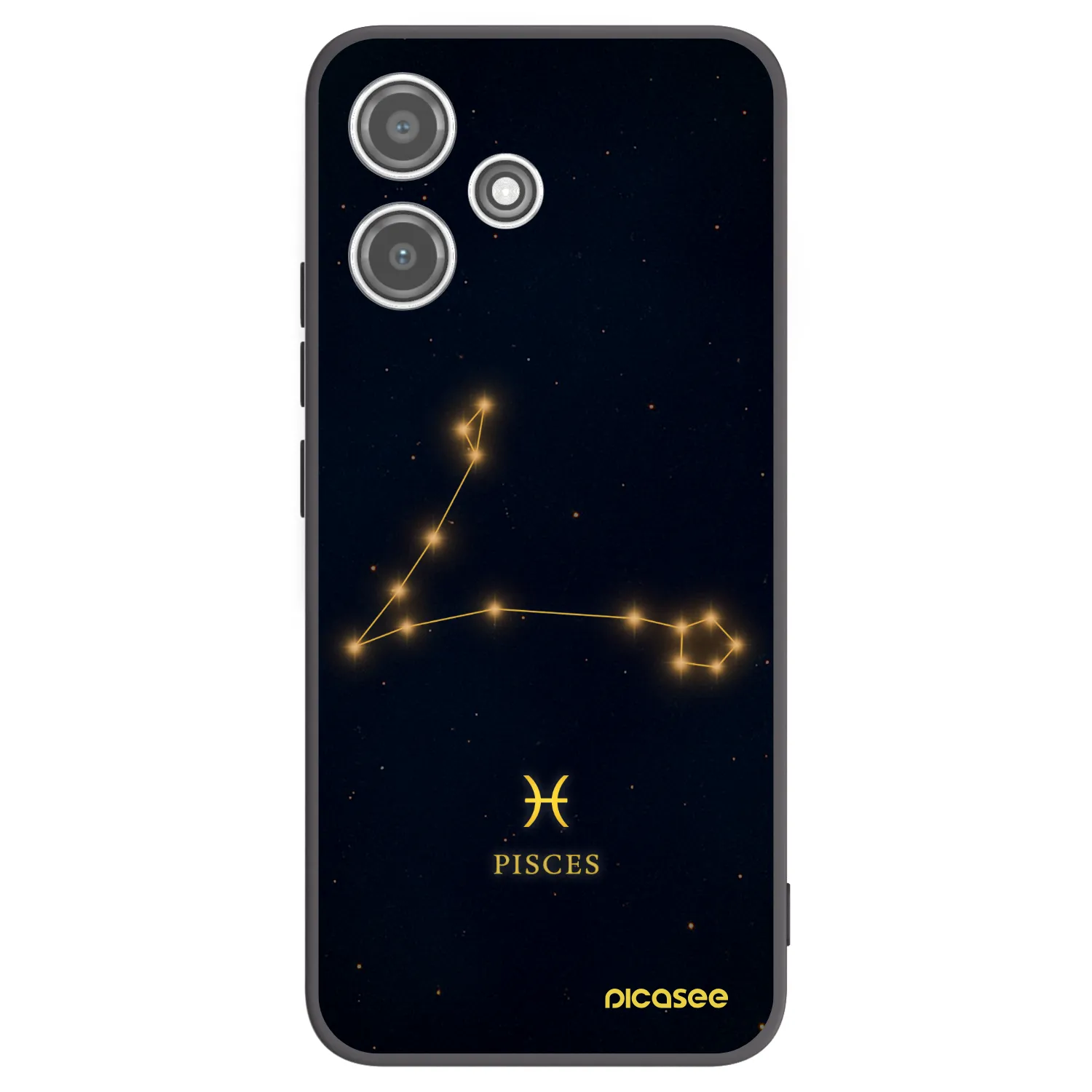 Picasee crna silikonska maskica za Xiaomi Redmi 12 5G - PISCES