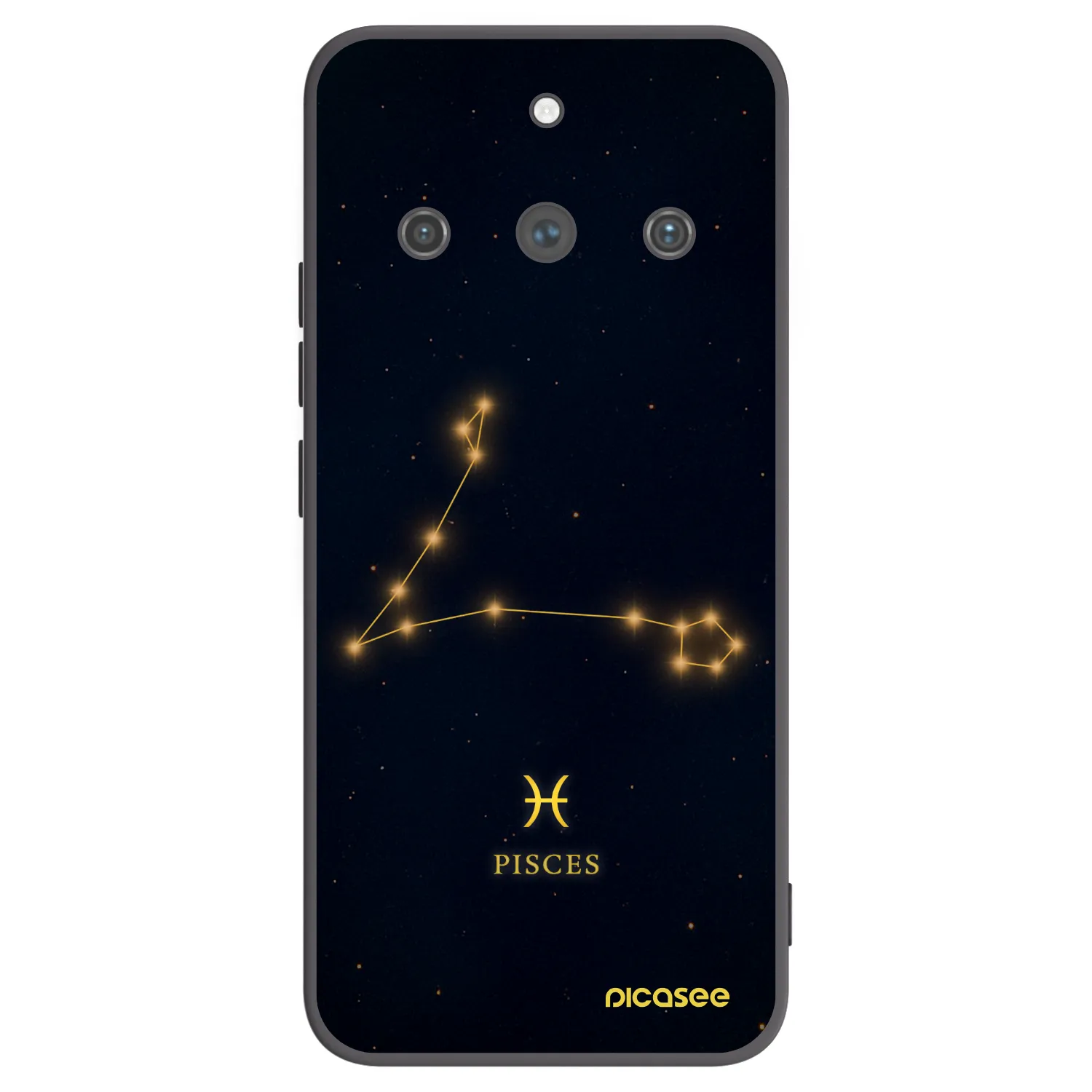 Picasee crna silikonska maskica za Realme 11 Pro+ - PISCES