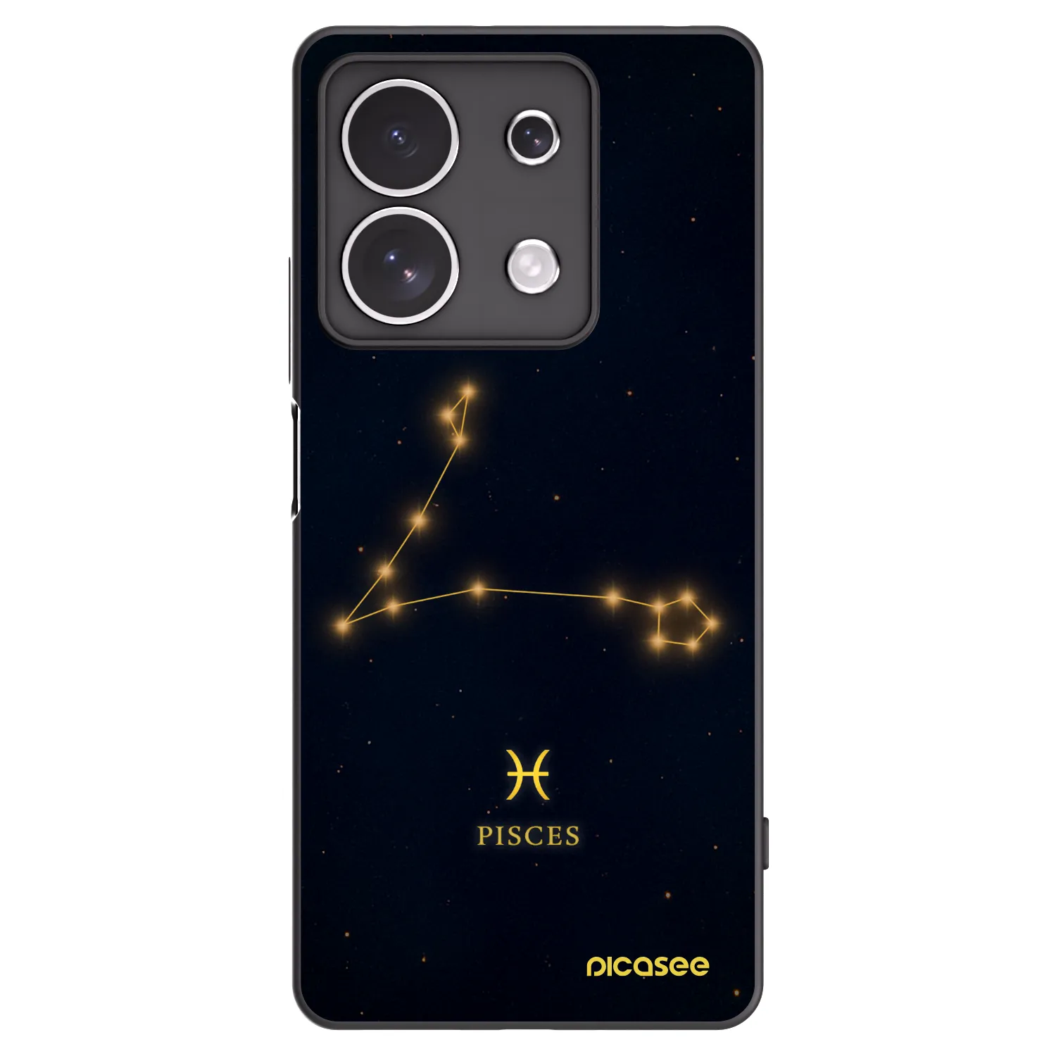 Picasee crna silikonska maskica za Xiaomi Redmi Note 13 4G - PISCES