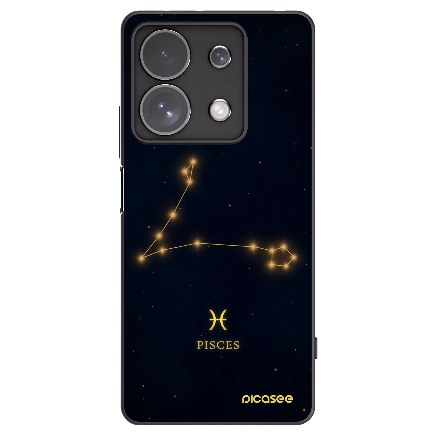 Picasee crna silikonska maskica za Xiaomi Redmi Note 13 Pro 4G - PISCES