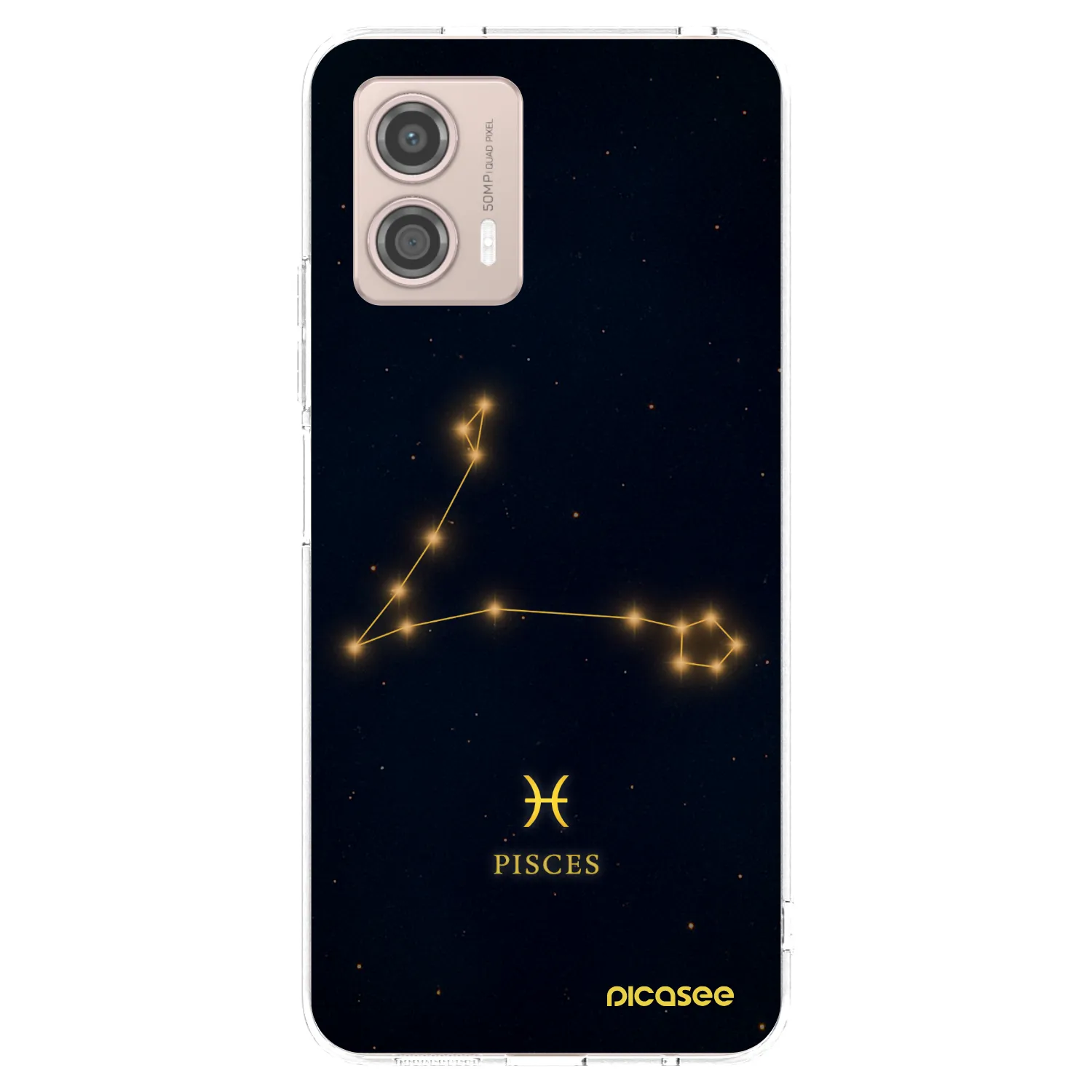 Picasee silikonska prozirna maskica za Motorola Moto G53 5G - PISCES