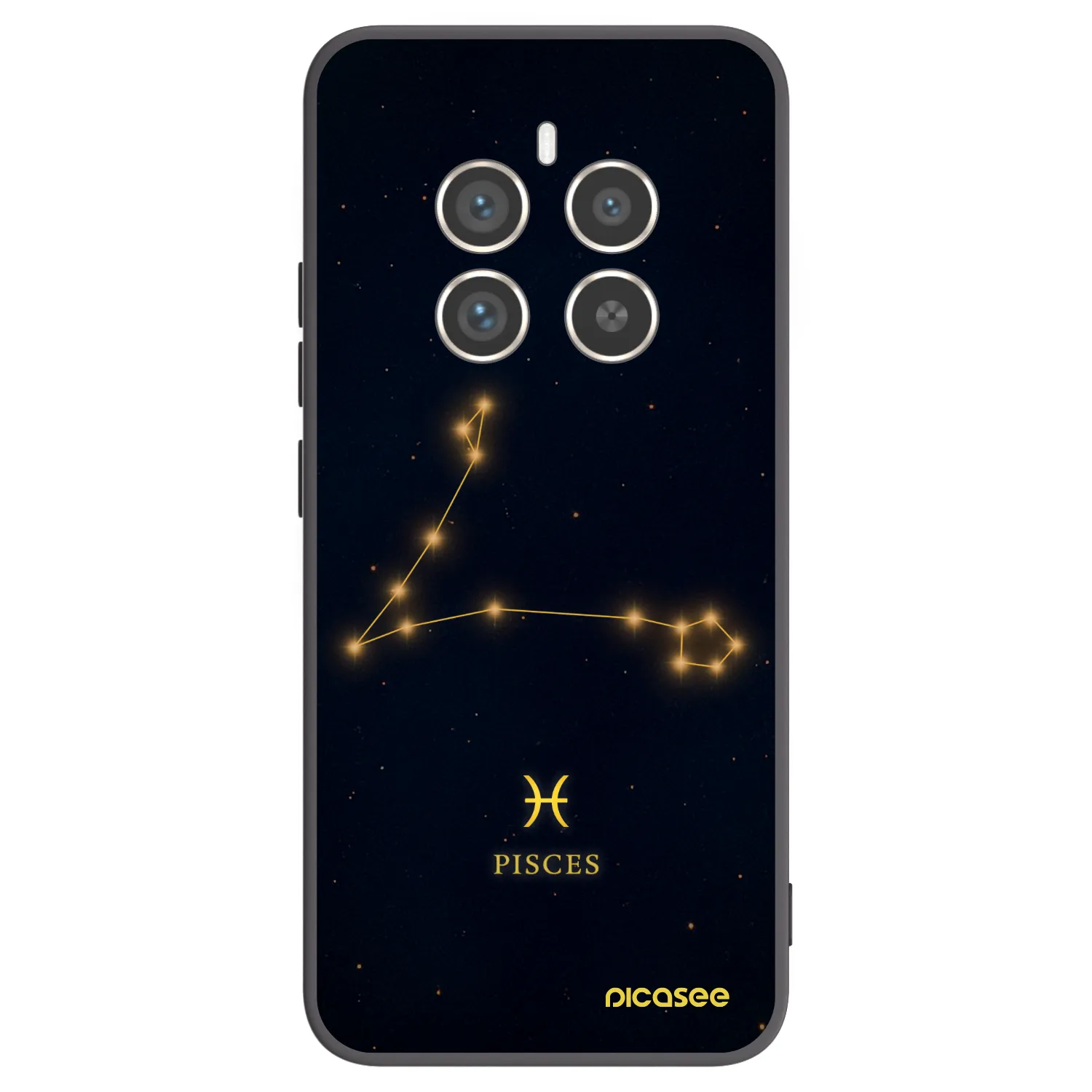 Picasee crna silikonska maskica za Realme 12 Pro 5G - PISCES