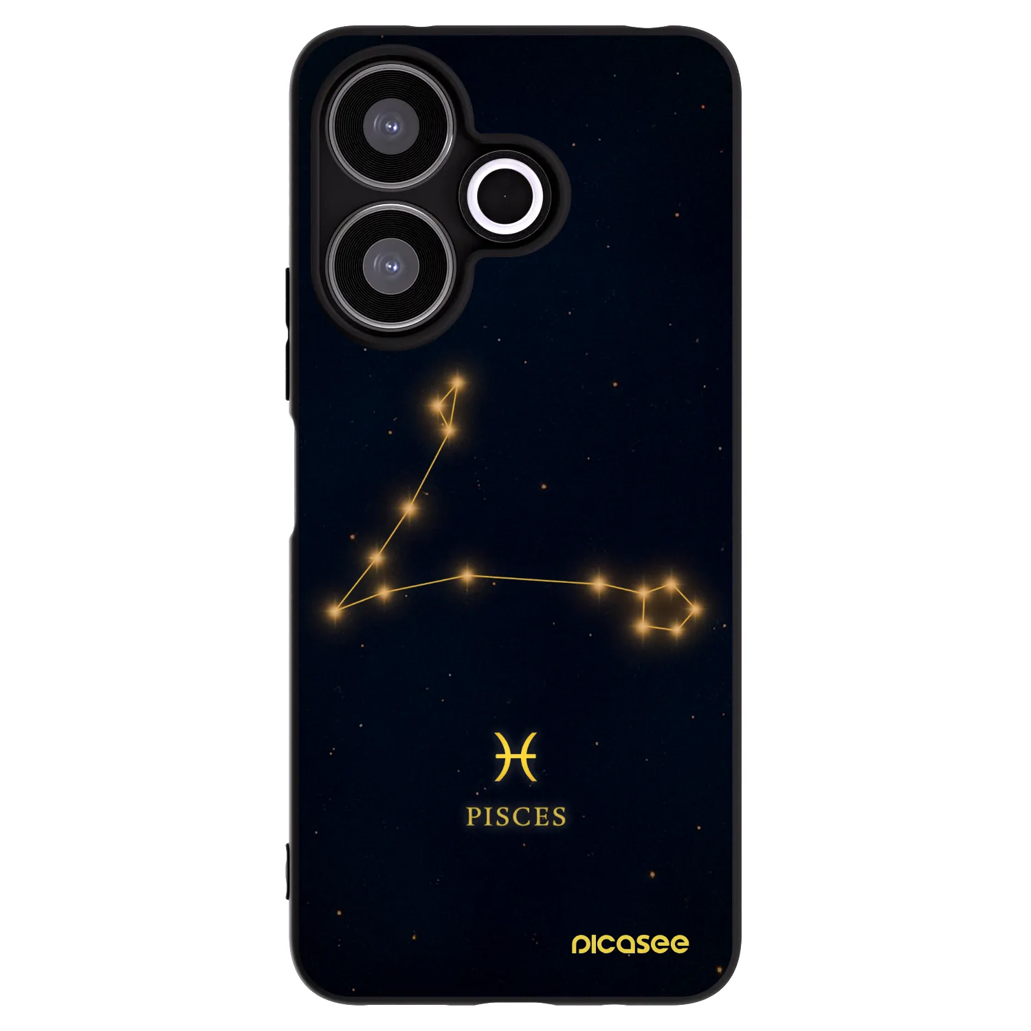 Picasee crna silikonska maskica za Xiaomi Redmi 13 4G - PISCES
