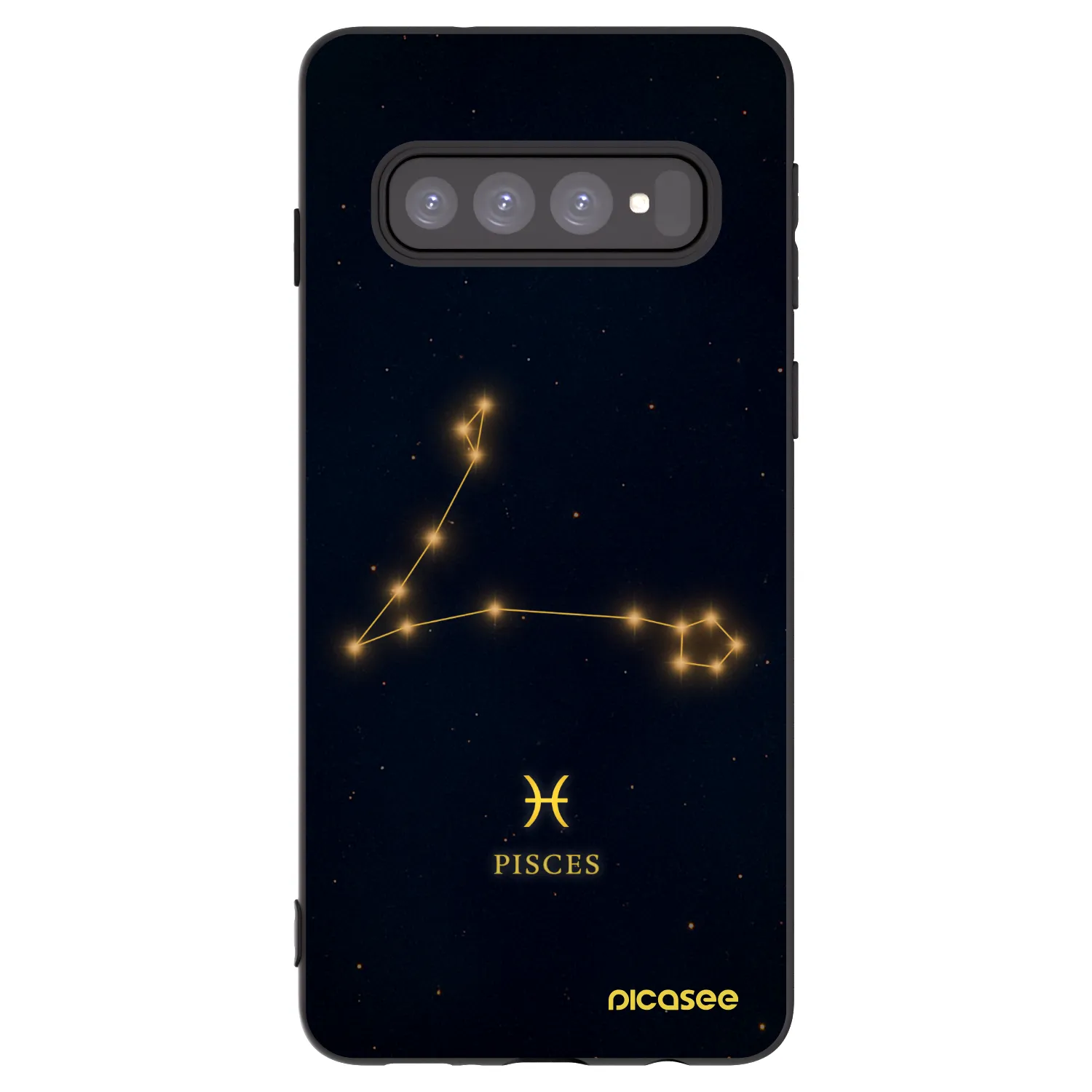 Picasee crna silikonska maskica za Samsung Galaxy S10 G973 - PISCES