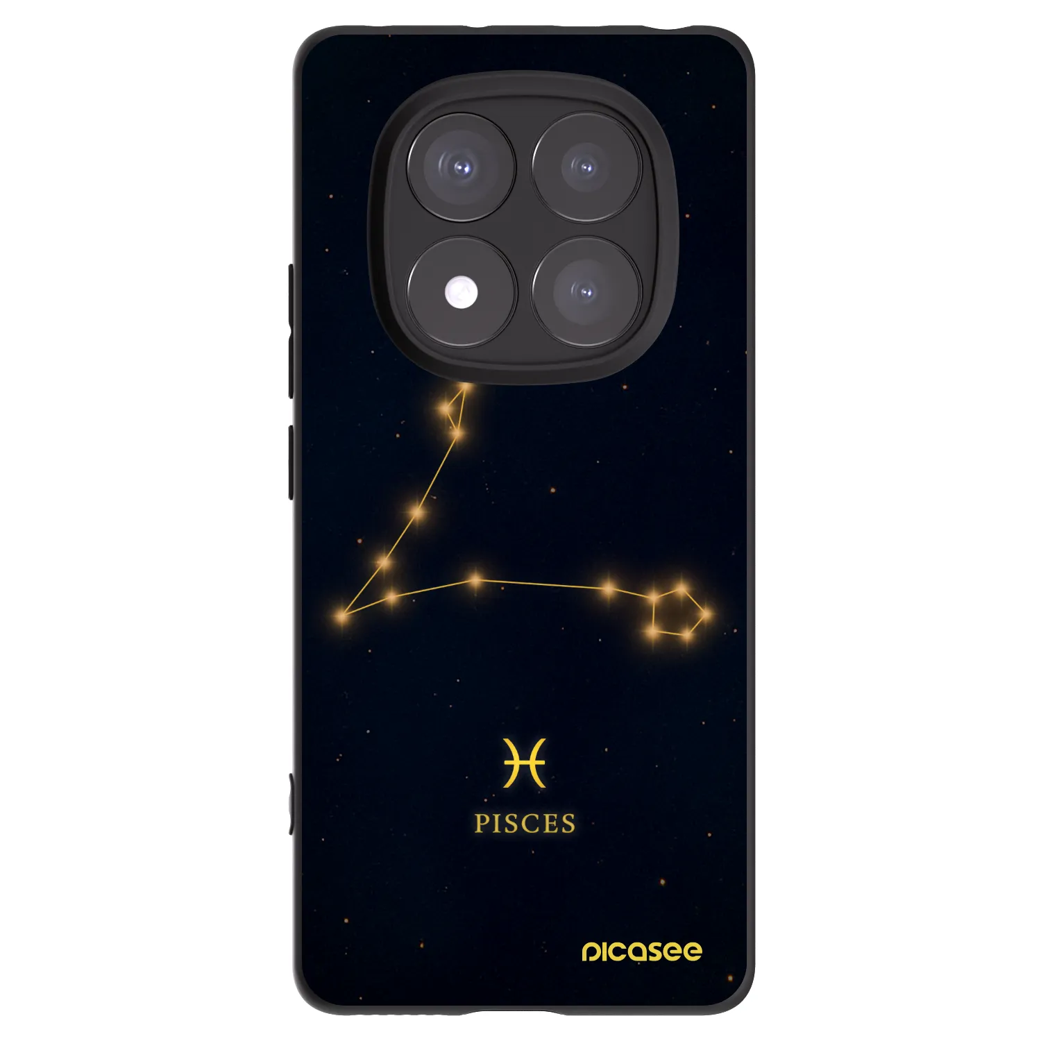 Picasee crna silikonska maskica za Xiaomi Redmi Note 14 Pro 5G - PISCES