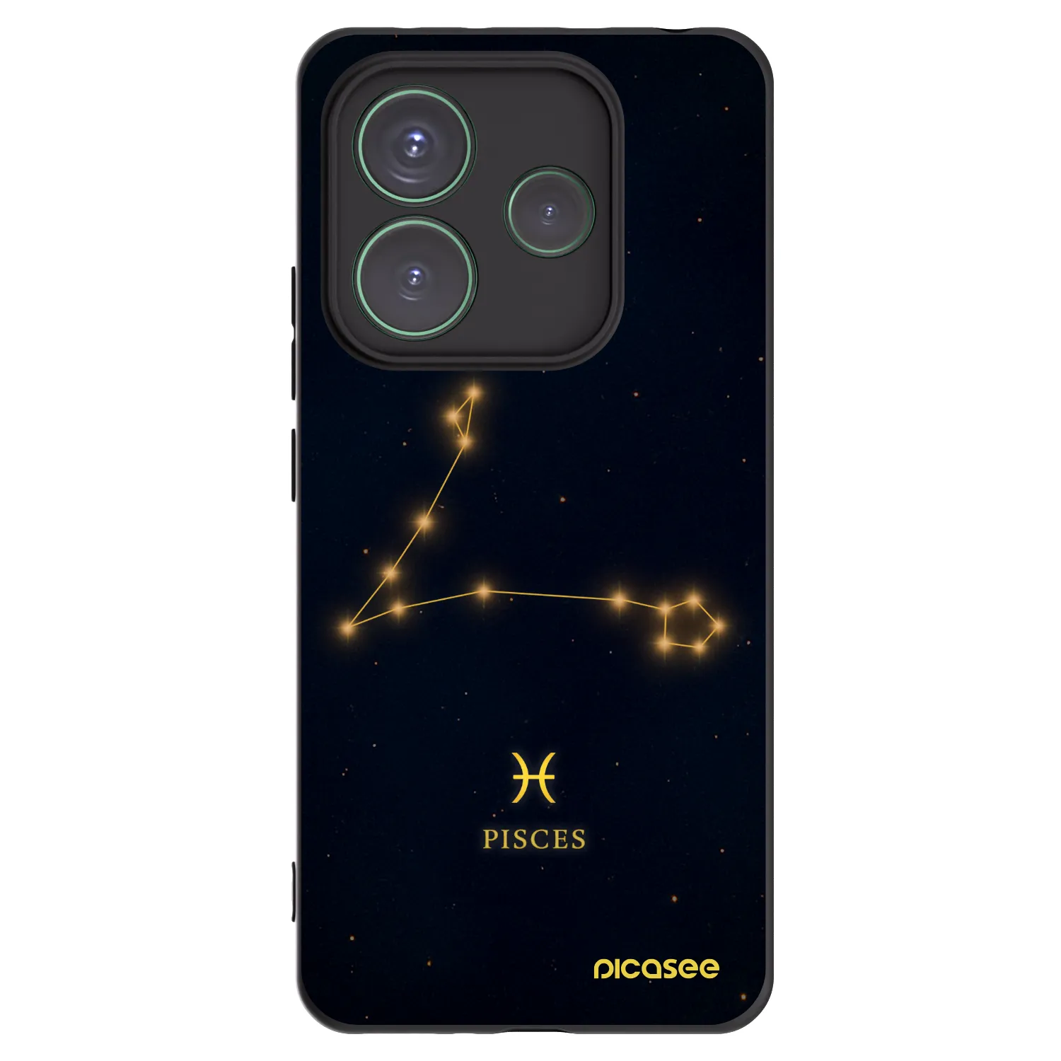 Picasee crna silikonska maskica za Xiaomi Redmi Note 14 5G - PISCES