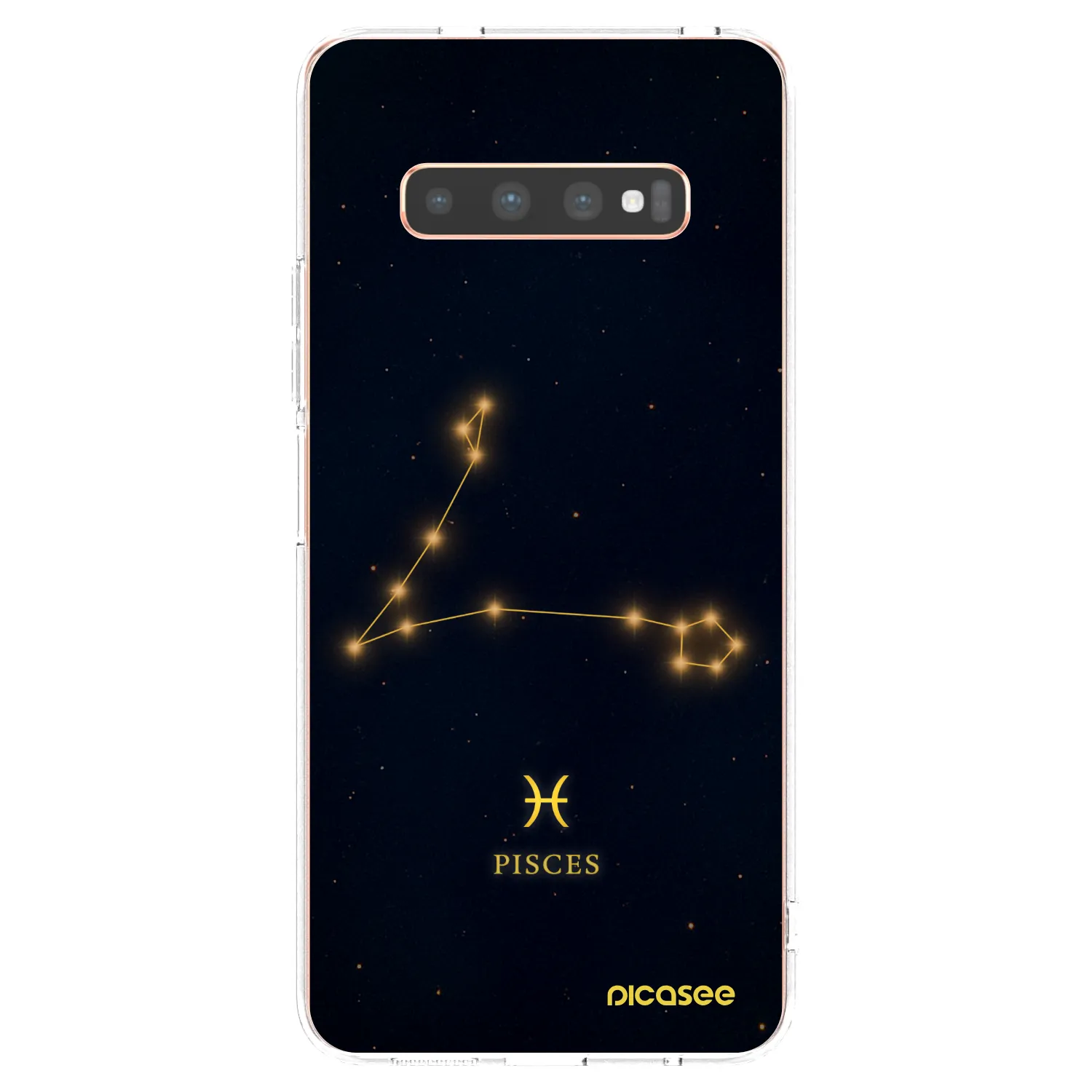 Picasee silikonska prozirna maskica za Samsung Galaxy S10 Plus G975 - PISCES