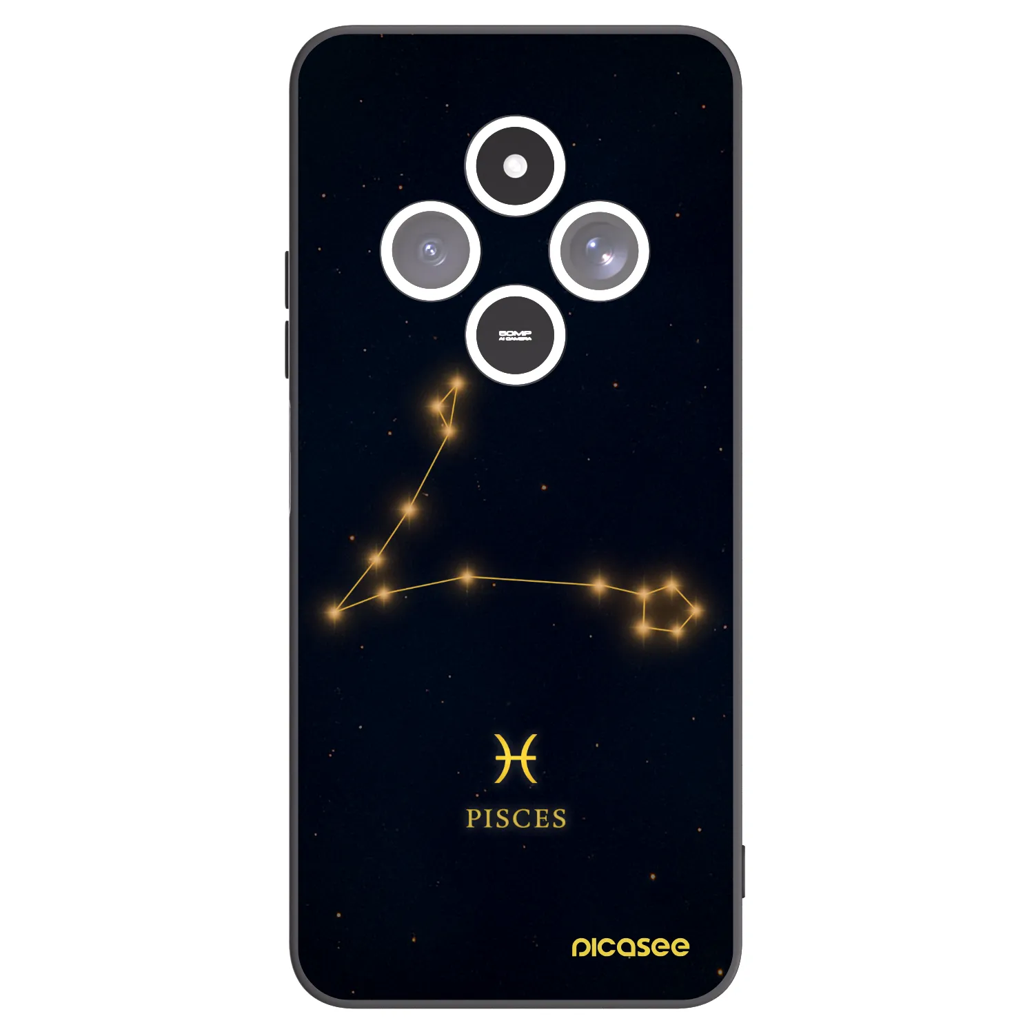 Picasee crna silikonska maskica za Xiaomi Redmi 14C - PISCES