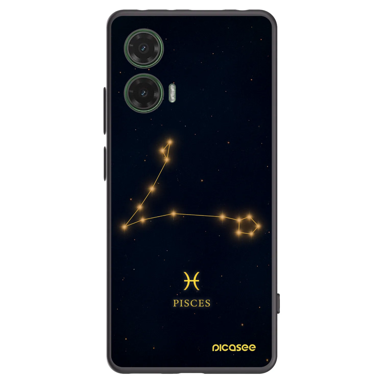 Picasee crna silikonska maskica za Motorola Moto G35 5G - PISCES
