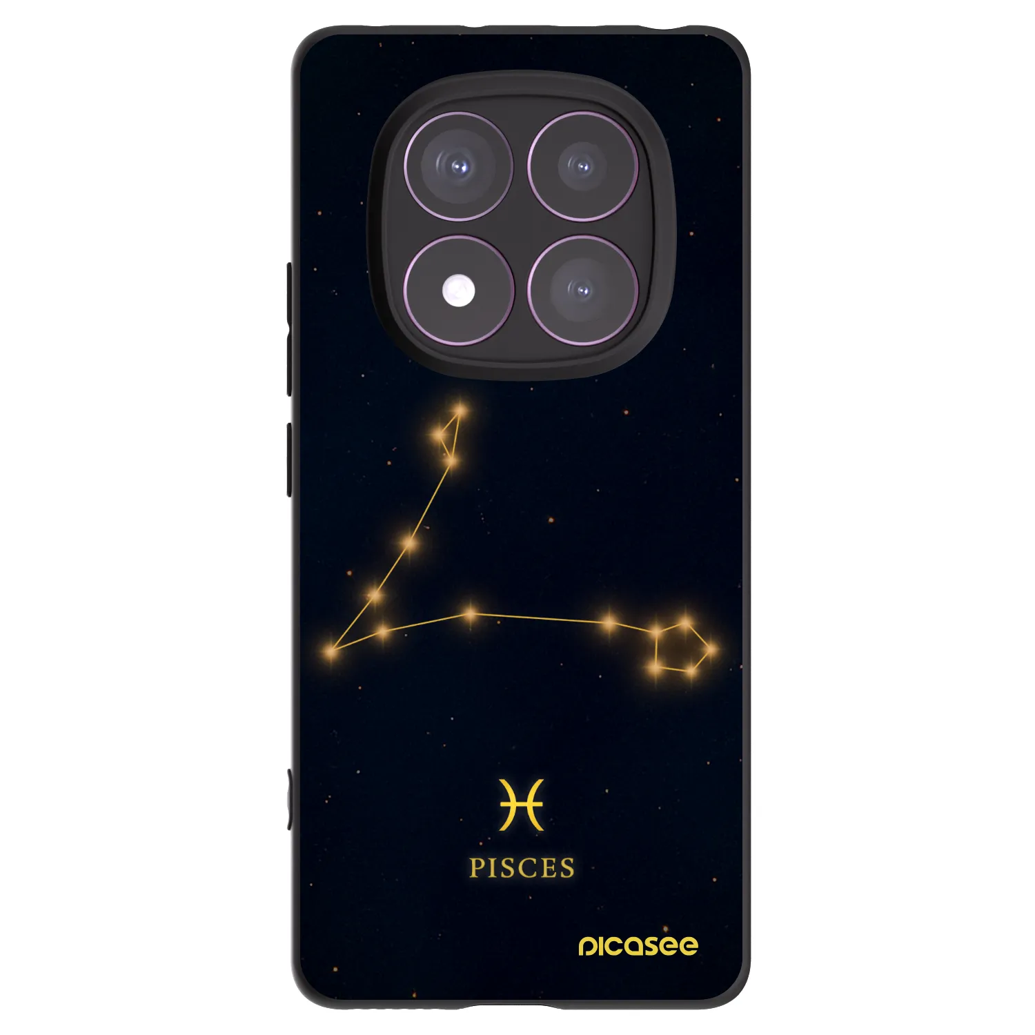 Picasee crna silikonska maskica za Xiaomi Redmi Note 14 Pro 4G - PISCES