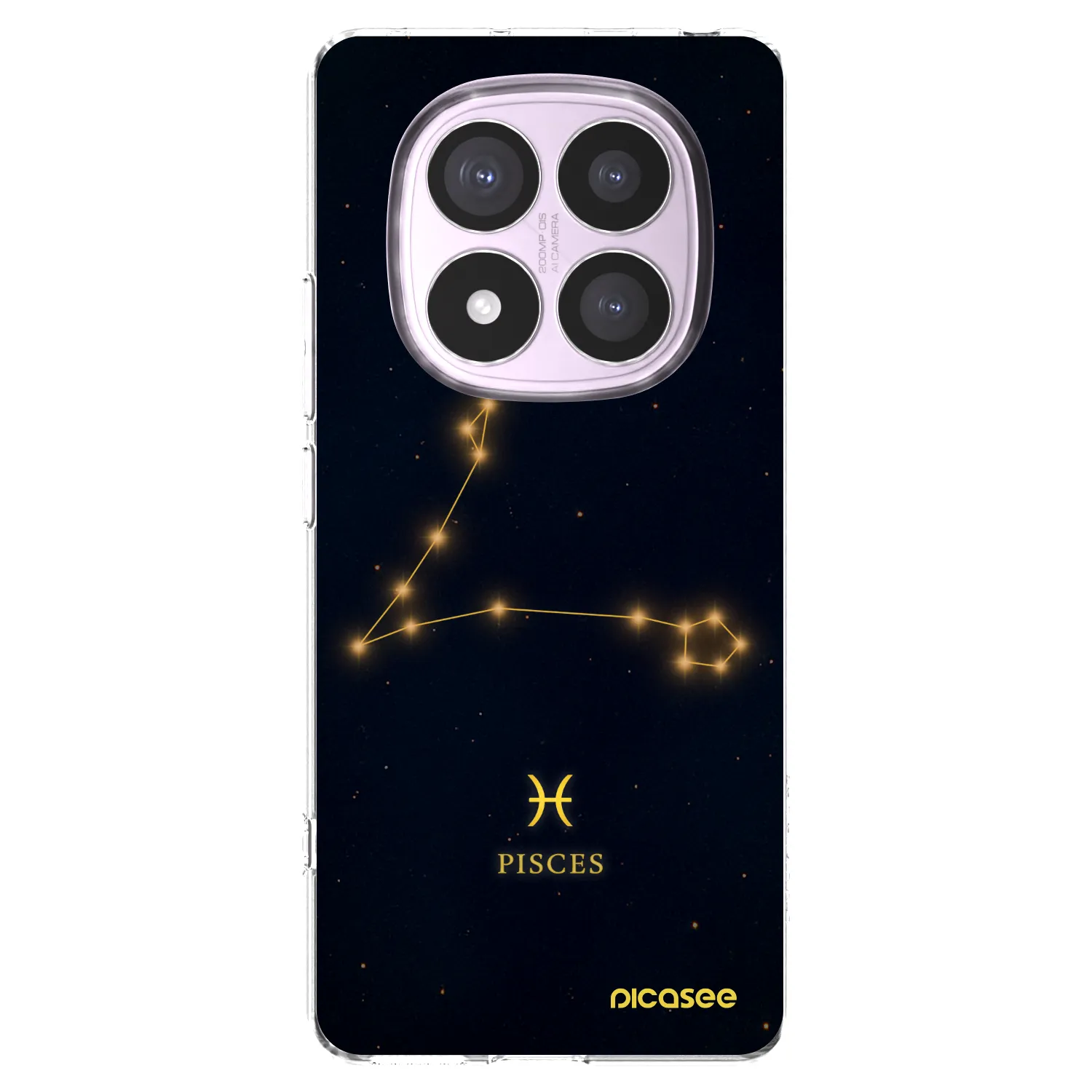 Picasee silikonska prozirna maskica za Xiaomi Redmi Note 14 Pro 4G - PISCES