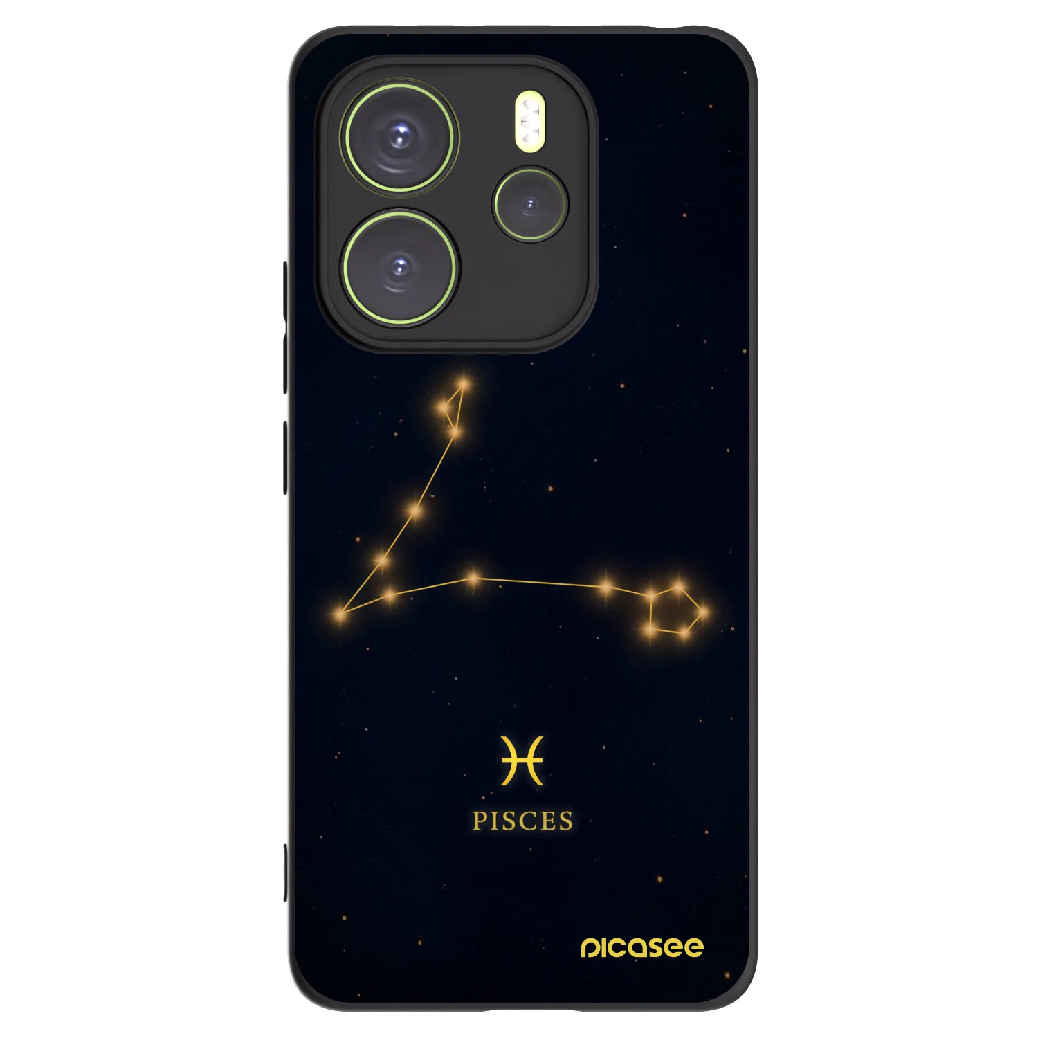 Picasee crna silikonska maskica za Xiaomi Redmi Note 14 4G - PISCES