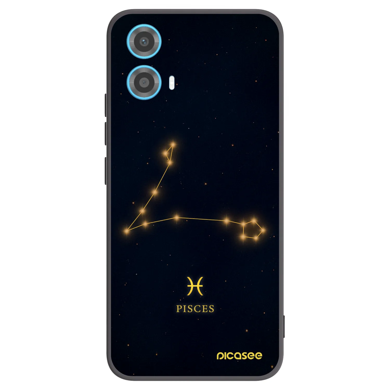 Picasee crna silikonska maskica za Motorola Moto G34 5G - PISCES