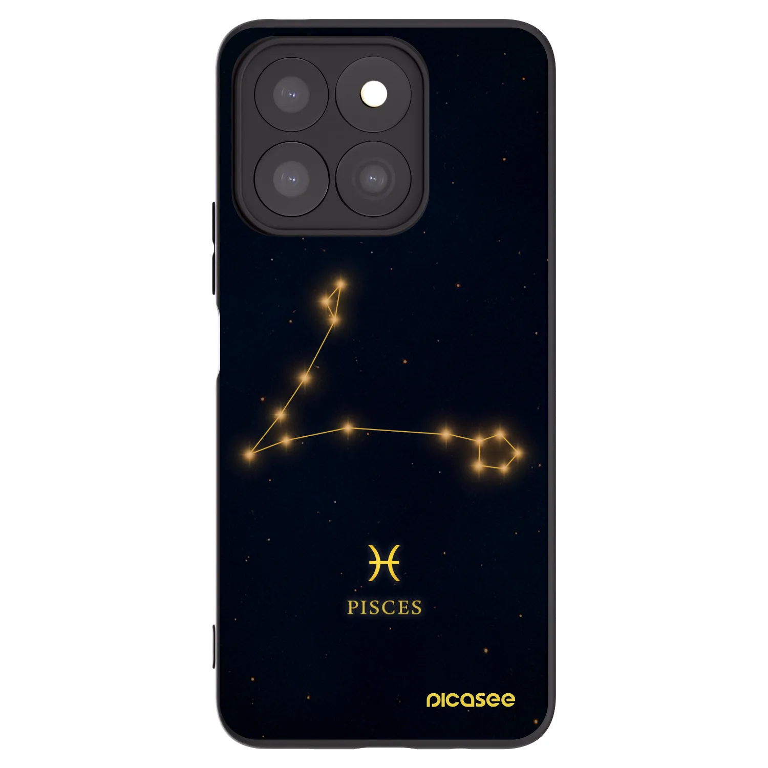 Picasee crna silikonska maskica za Honor X8c - PISCES